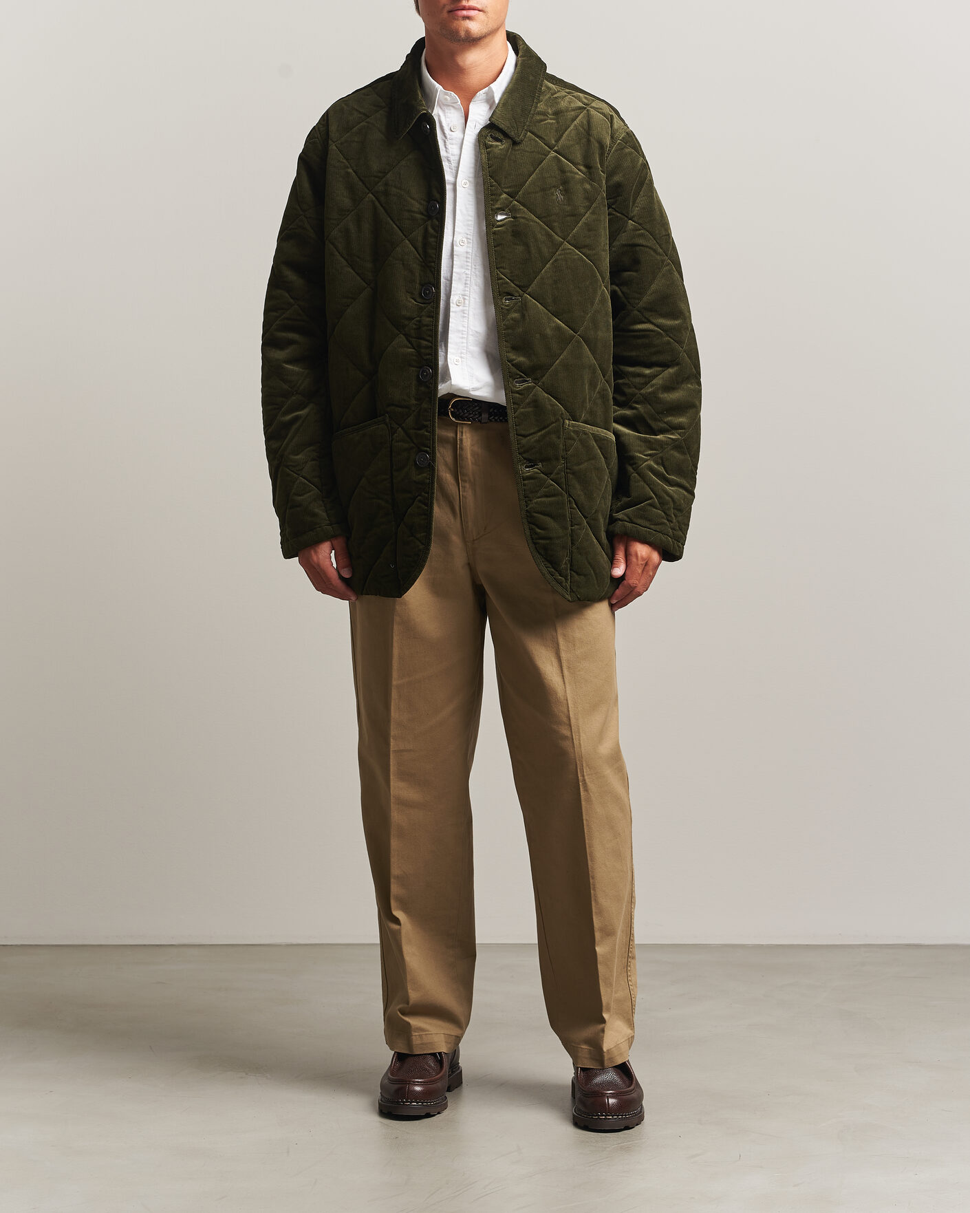 Herre | Jakker | Polo Ralph Lauren | Quilted Corduroy Car Coat Company Olive
