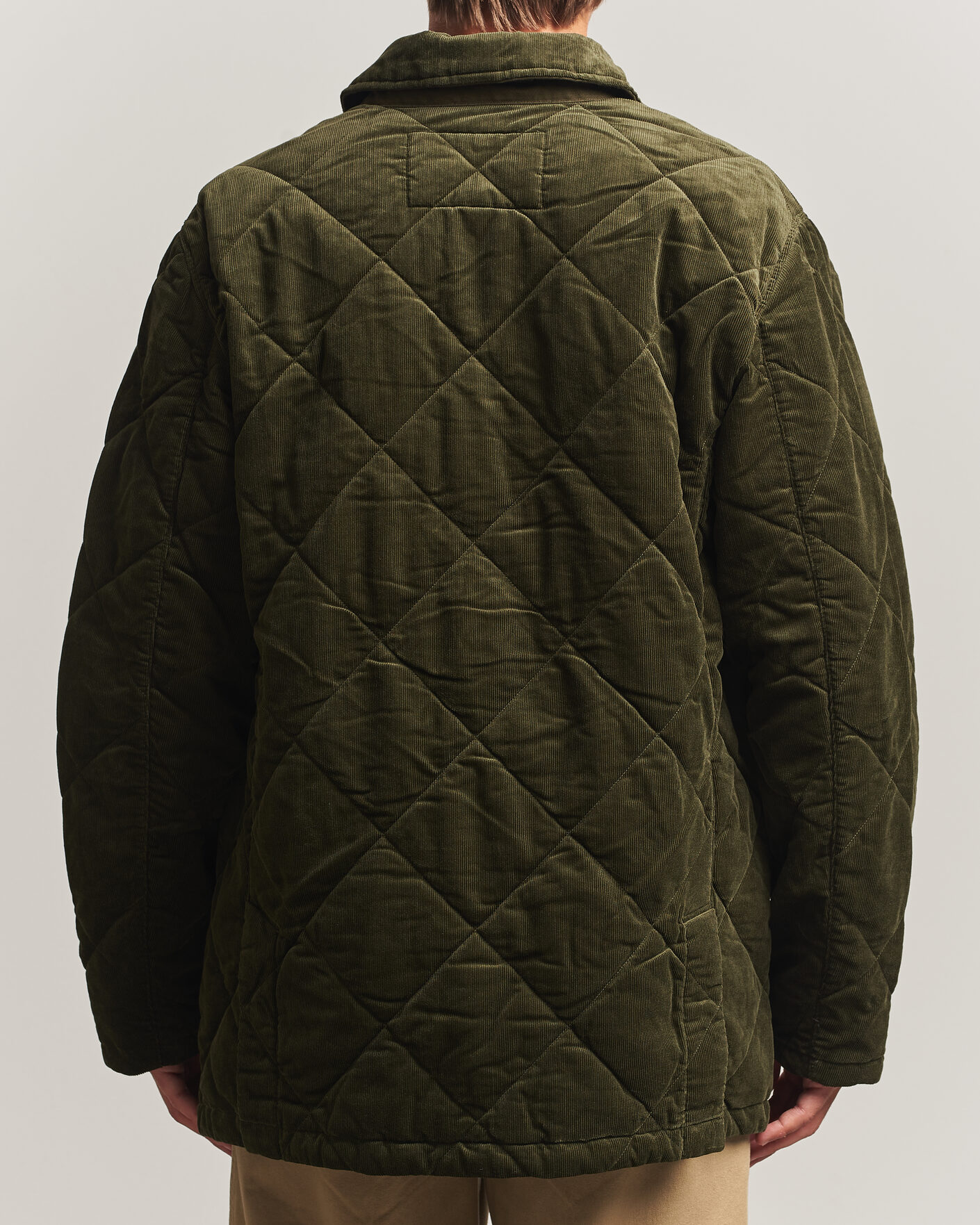 Herre | Jakker | Polo Ralph Lauren | Quilted Corduroy Car Coat Company Olive