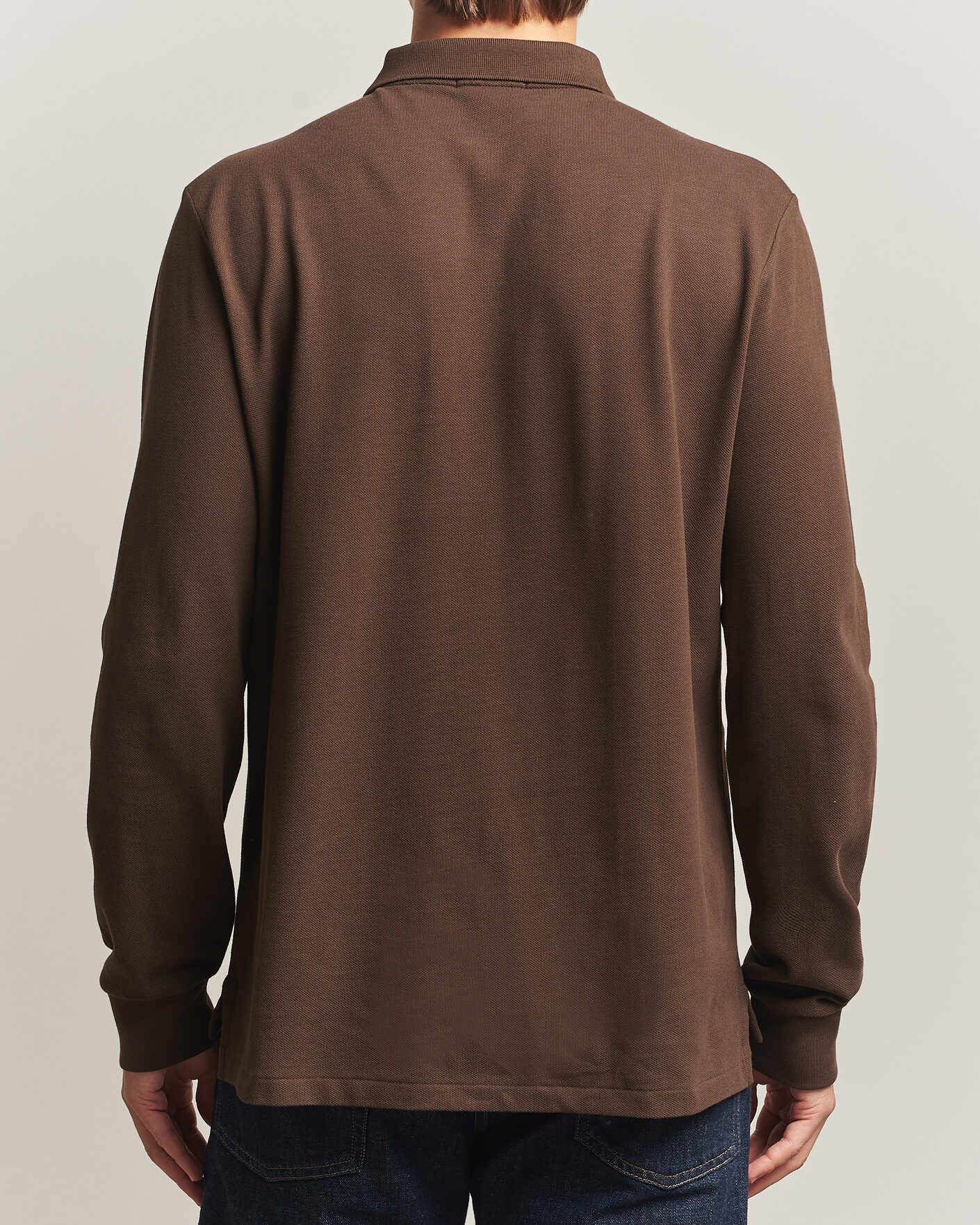 Herre | Polotrøjer | Polo Ralph Lauren | Custom Slim Fit Long Sleeve Polo Nutmeg Brown
