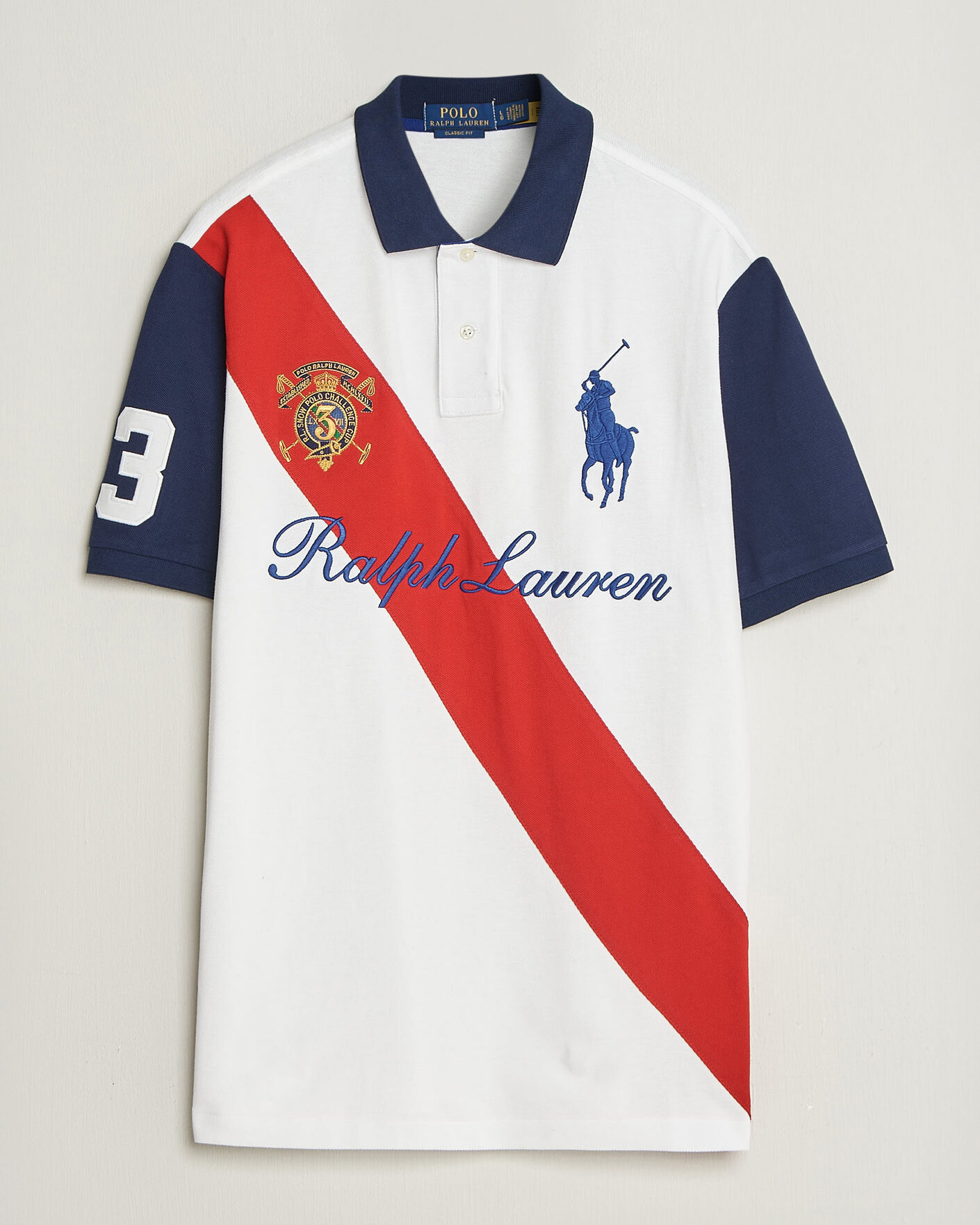 Herre | Polotrøjer | Polo Ralph Lauren | Classic Fit Diagonal Stripe Polo White