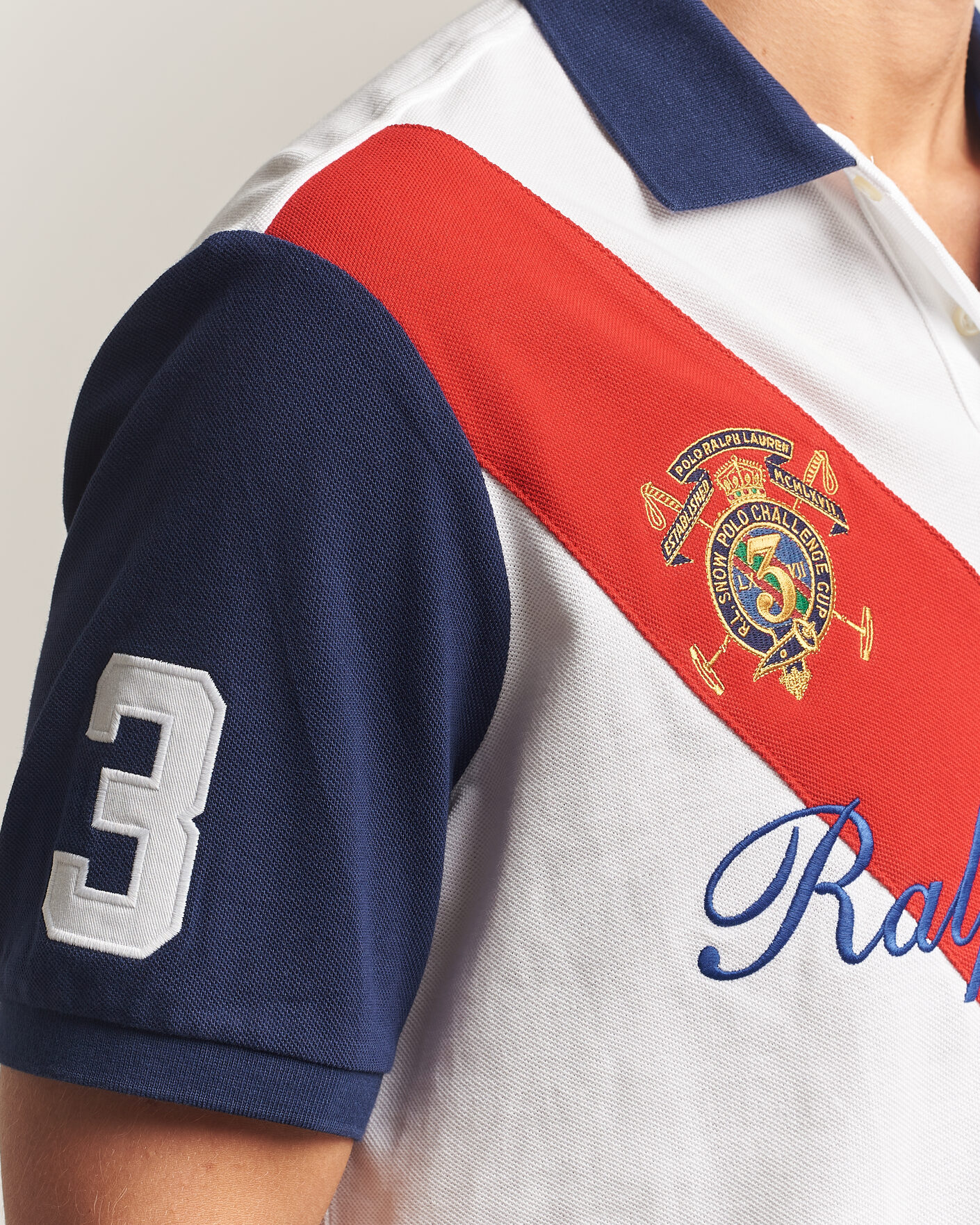 Herre | Polotrøjer | Polo Ralph Lauren | Classic Fit Diagonal Stripe Polo White