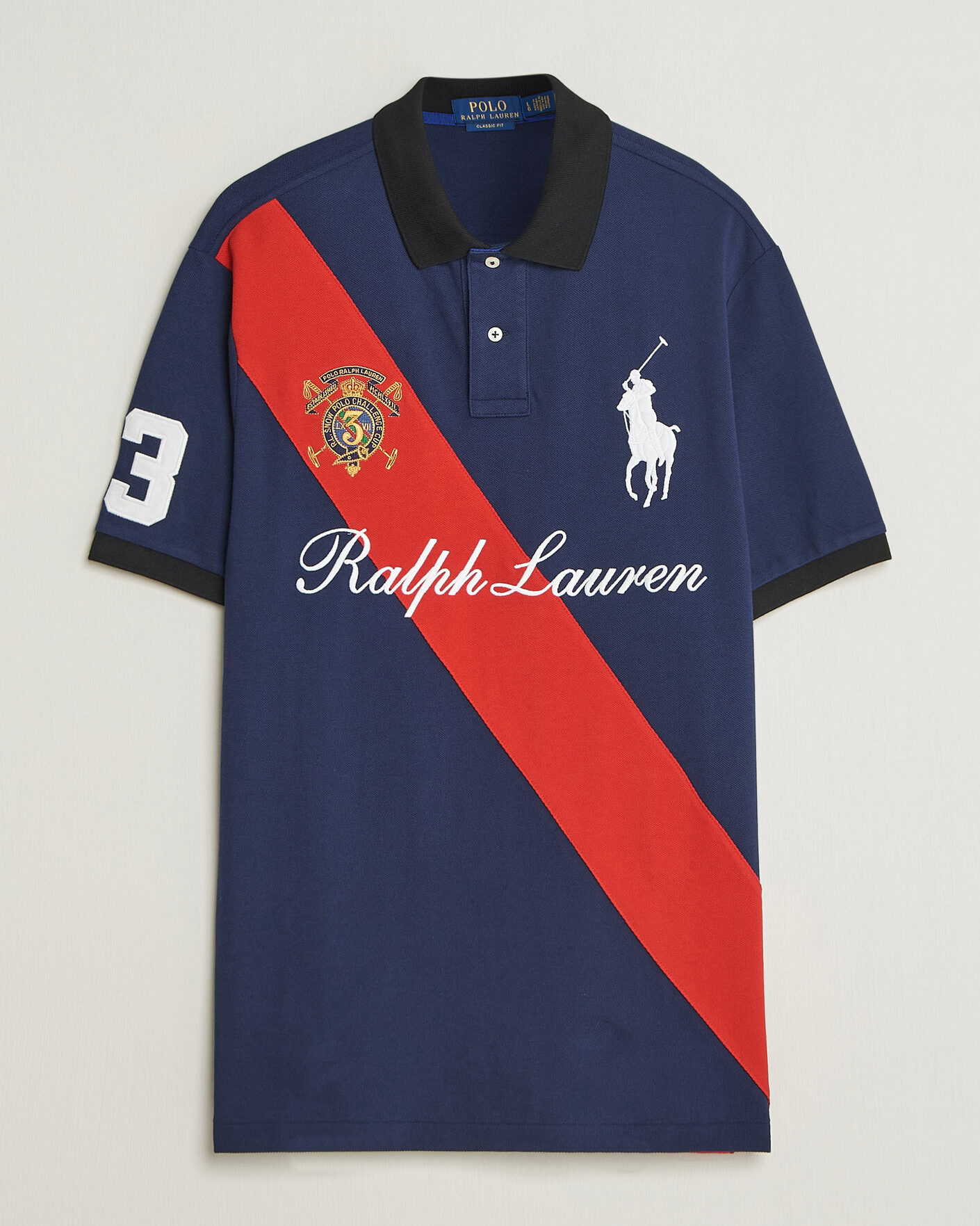 Herre | Polotrøjer | Polo Ralph Lauren | Classic Fit Diagonal Stripe Polo Newport Navy