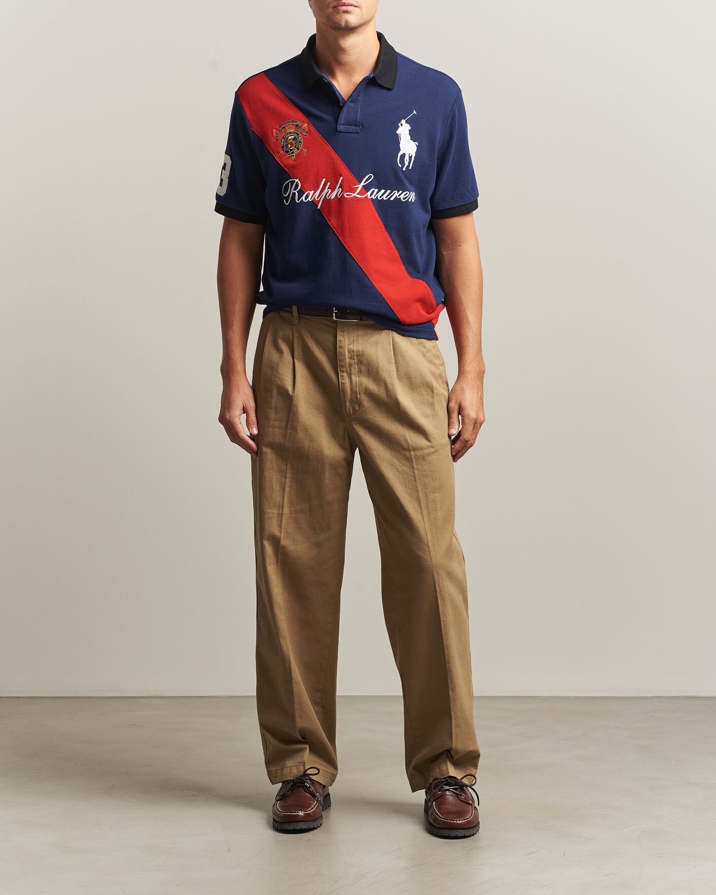 Herre | Polotrøjer | Polo Ralph Lauren | Classic Fit Diagonal Stripe Polo Newport Navy