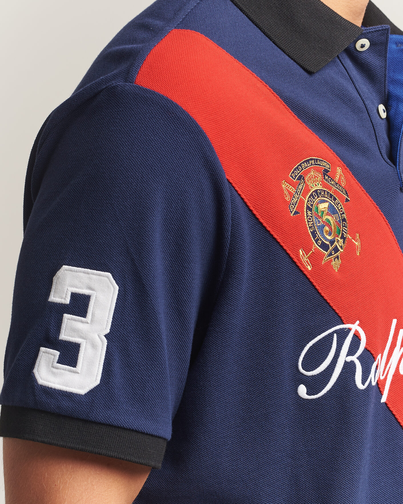 Herre | Polotrøjer | Polo Ralph Lauren | Classic Fit Diagonal Stripe Polo Newport Navy