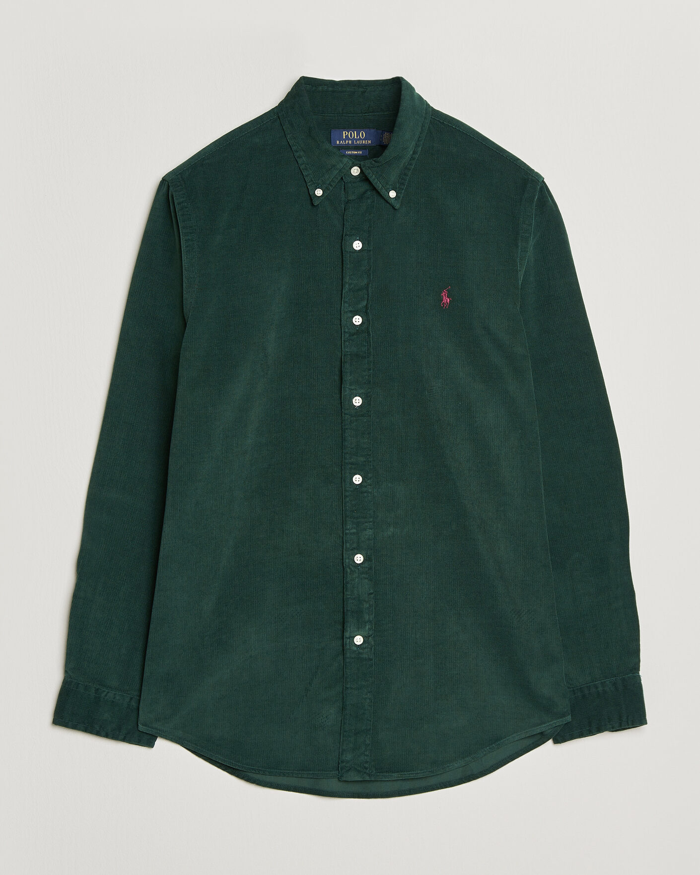 Herre | Skjorter | Polo Ralph Lauren | Custom Fit BD Corduroy Shirt Moss Agate
