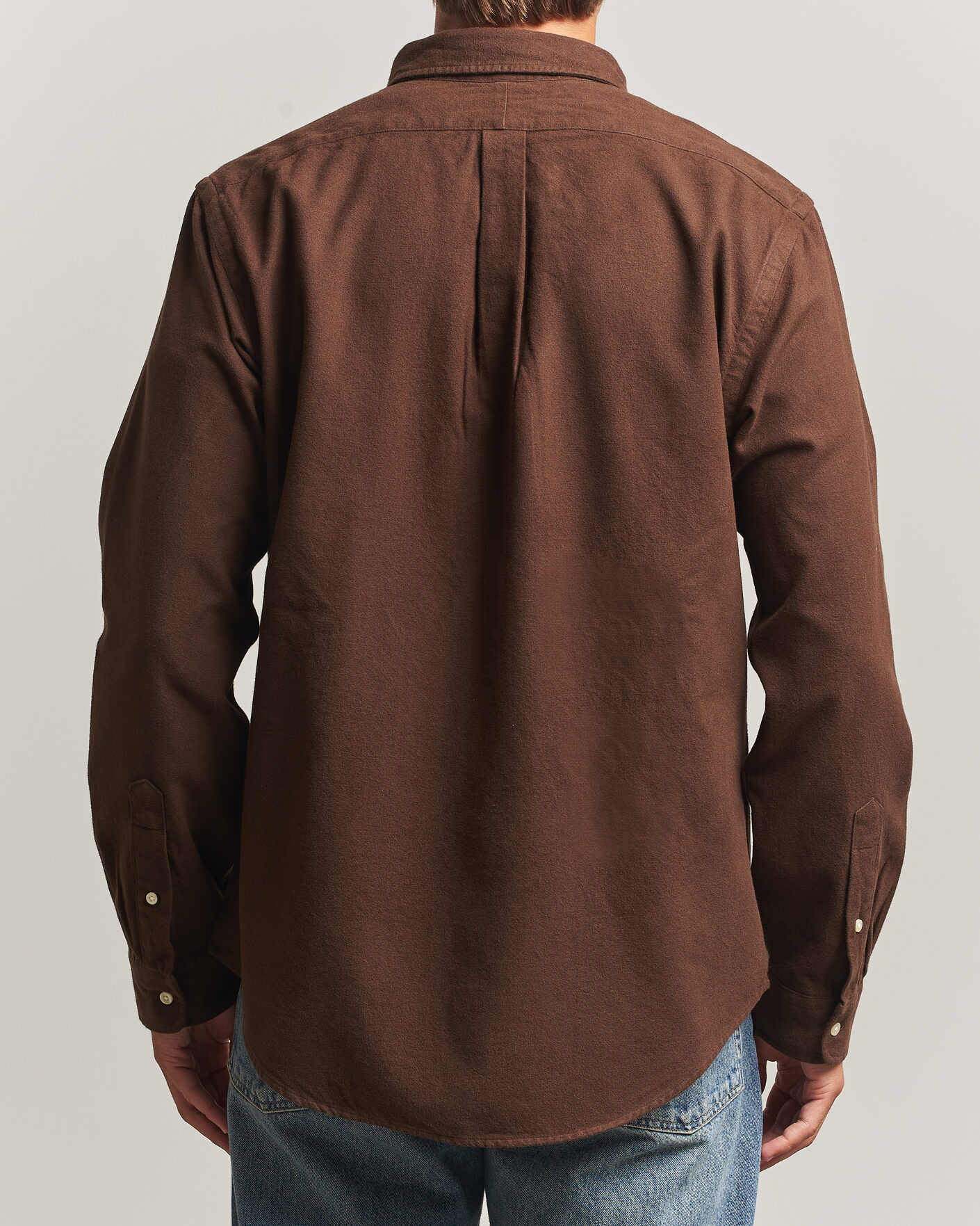 Herre | Skjorter | Polo Ralph Lauren | Custom Fit Brushed Flannel Shirt Nutmeg Brown