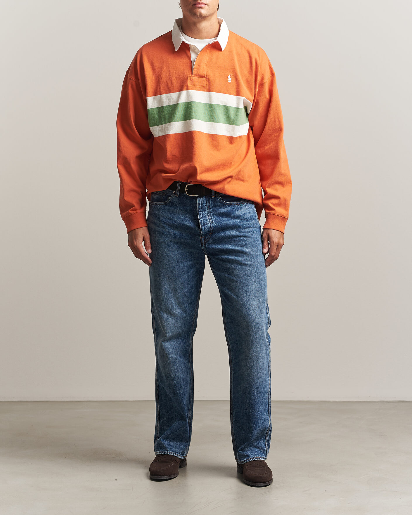 Herre | Trøjer | Polo Ralph Lauren | Knitted Jersey Rugby Shirt Solar Sky Multi