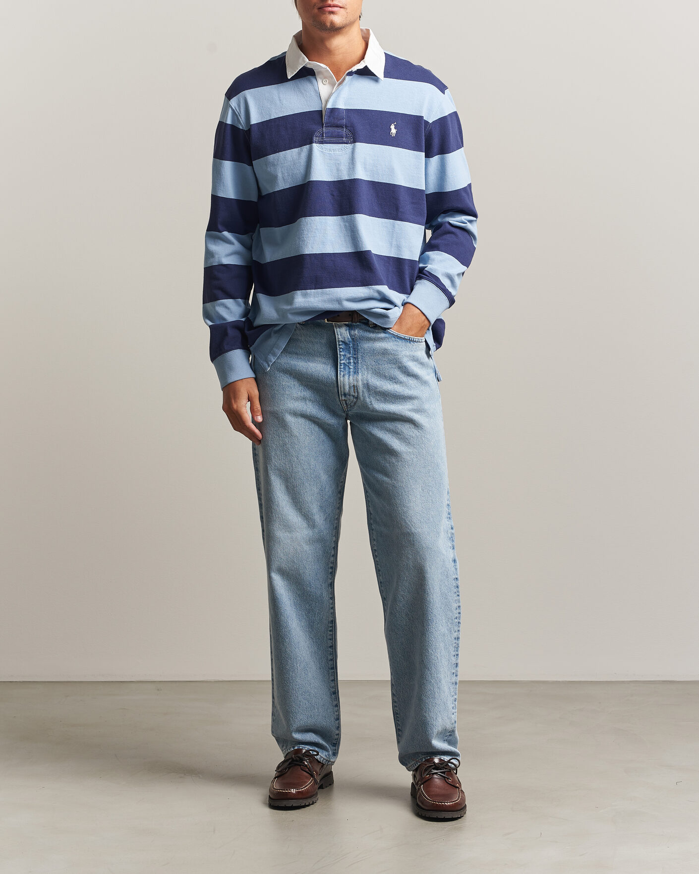 Herre | Trøjer | Polo Ralph Lauren | Striped Jersey Rugger Blue/Navy