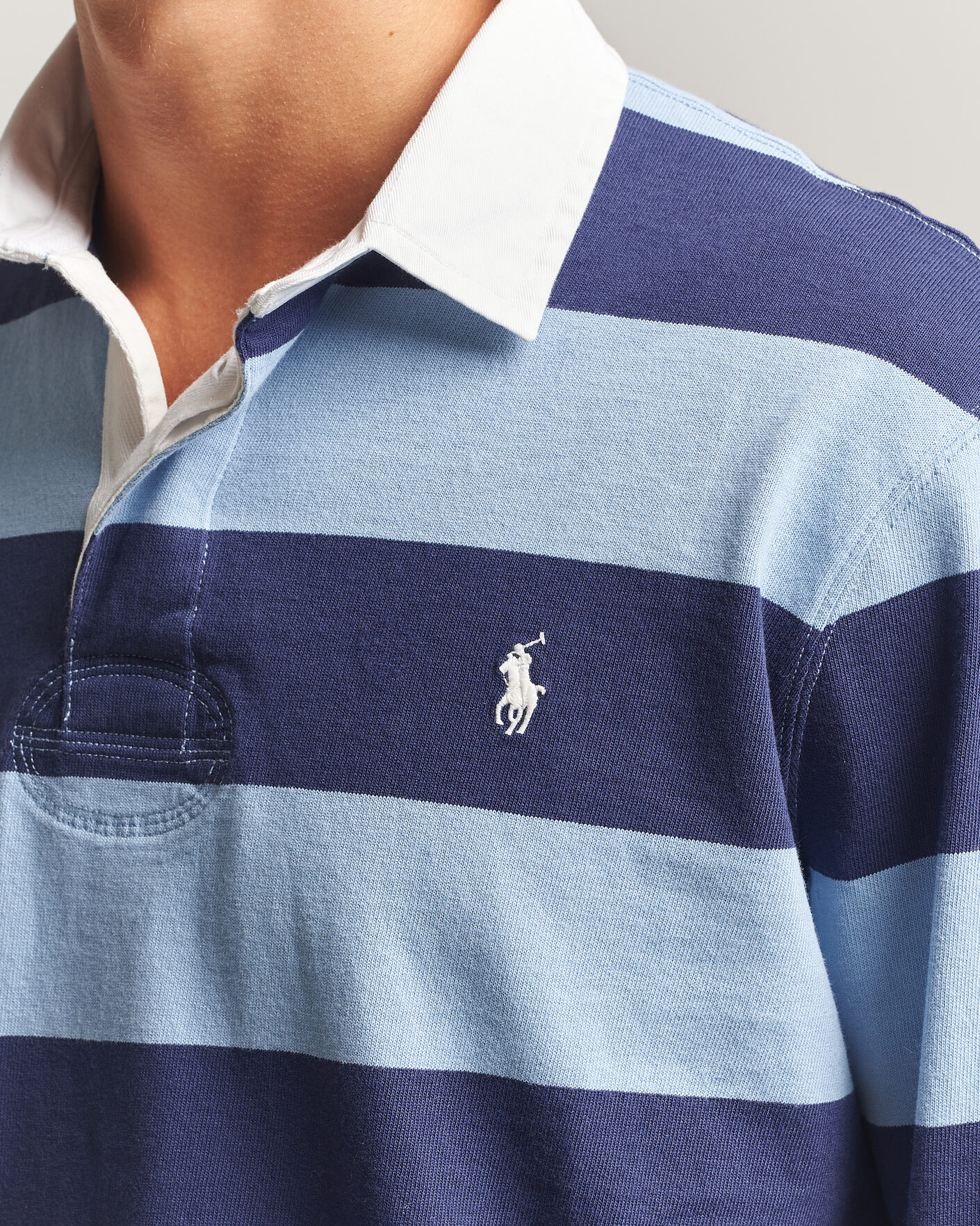 Herre | Trøjer | Polo Ralph Lauren | Striped Jersey Rugger Blue/Navy