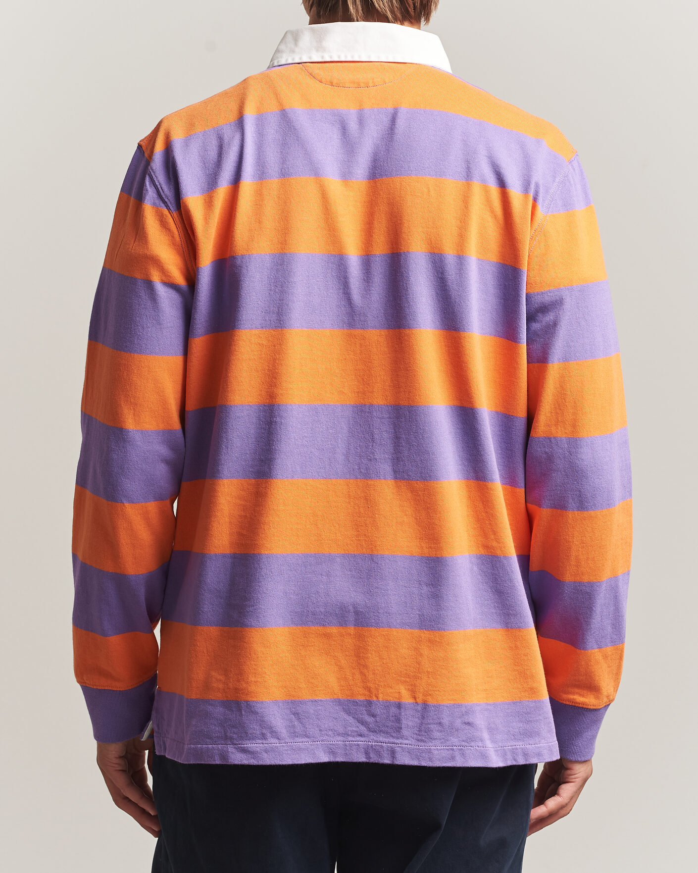 Herre | Trøjer | Polo Ralph Lauren | Striped Jersey Rugger Purple/Orange