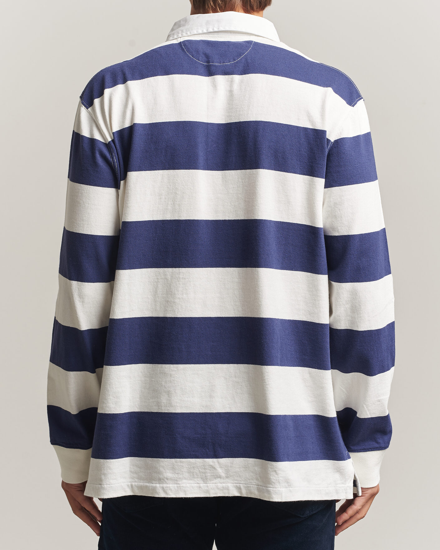 Herre | Trøjer | Polo Ralph Lauren | Striped Jersey Rugger Cream/Navy