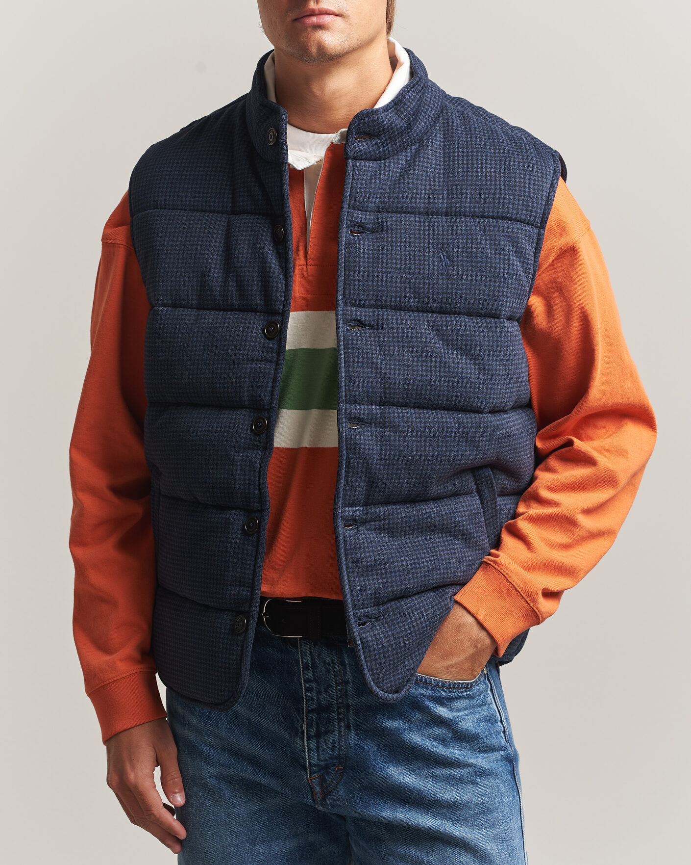 Herre | Trøjer | Polo Ralph Lauren | Double Knitted Jaquard Vest Navy