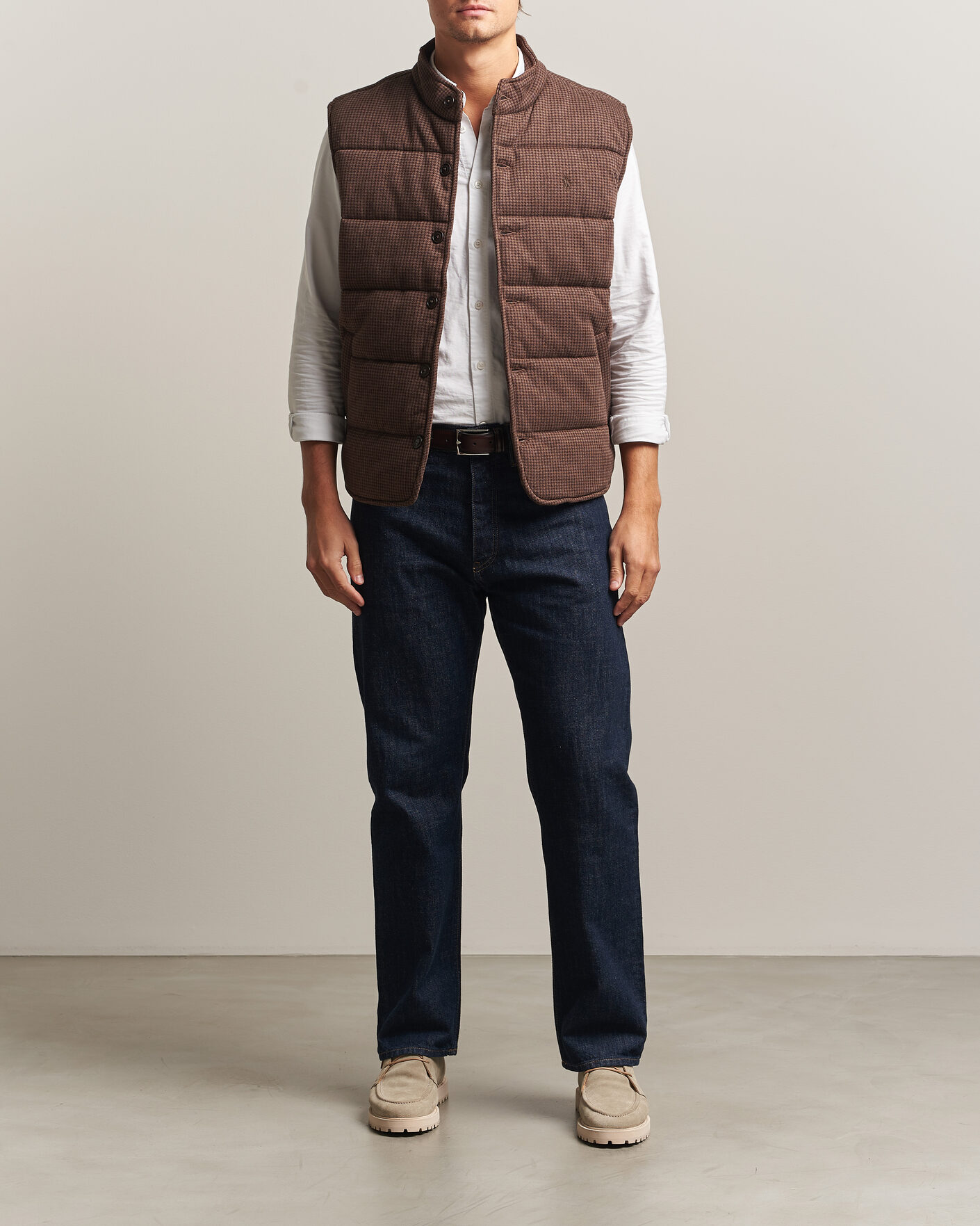 Herre | Trøjer | Polo Ralph Lauren | Double Knitted Jaquard Vest Nutmeg Brown