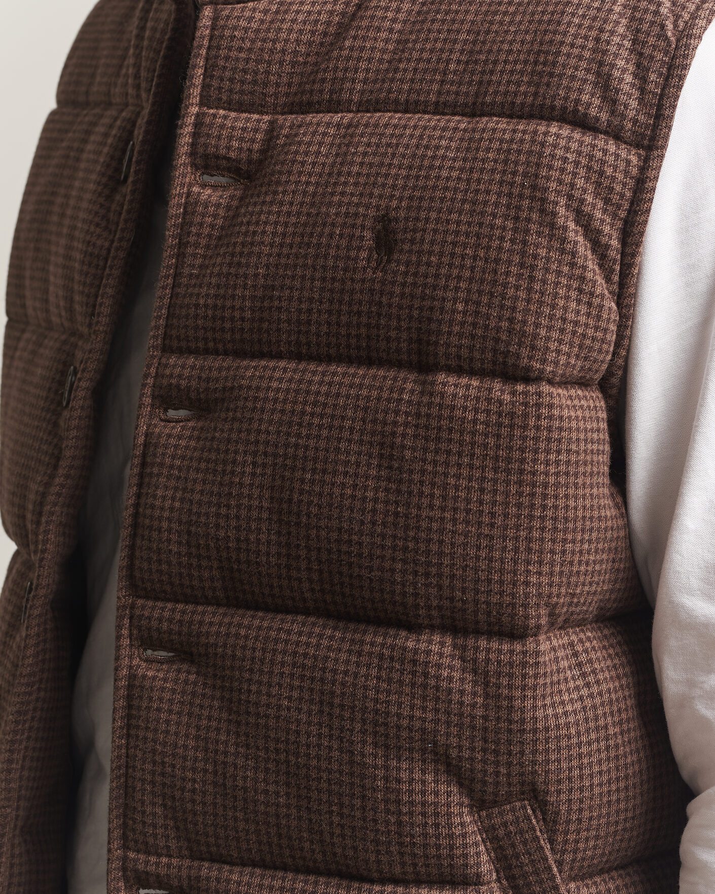 Herre | Trøjer | Polo Ralph Lauren | Double Knitted Jaquard Vest Nutmeg Brown
