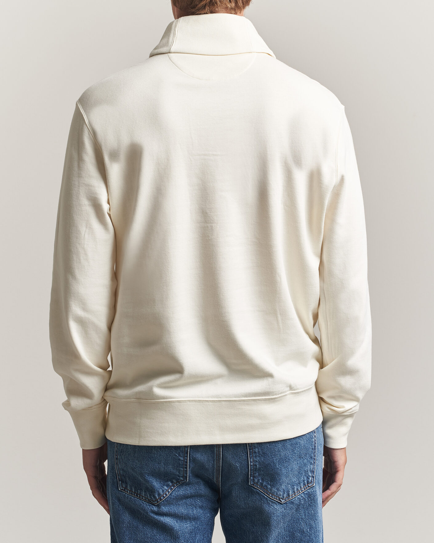 Herre | Trøjer | Polo Ralph Lauren | Double Knitted Shawl Collar Sweater Pale Cream