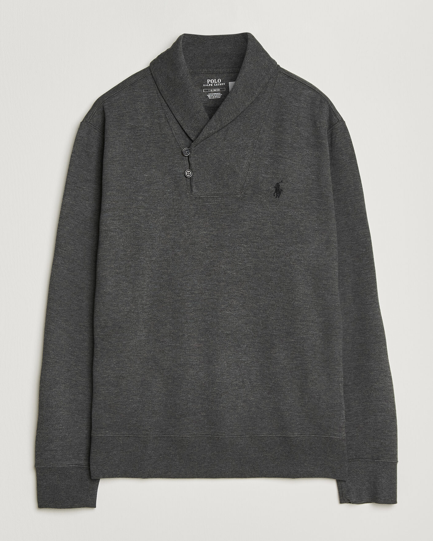 Herre | Trøjer | Polo Ralph Lauren | Double Knitted Shawl Collar Sweater Windsor Heather