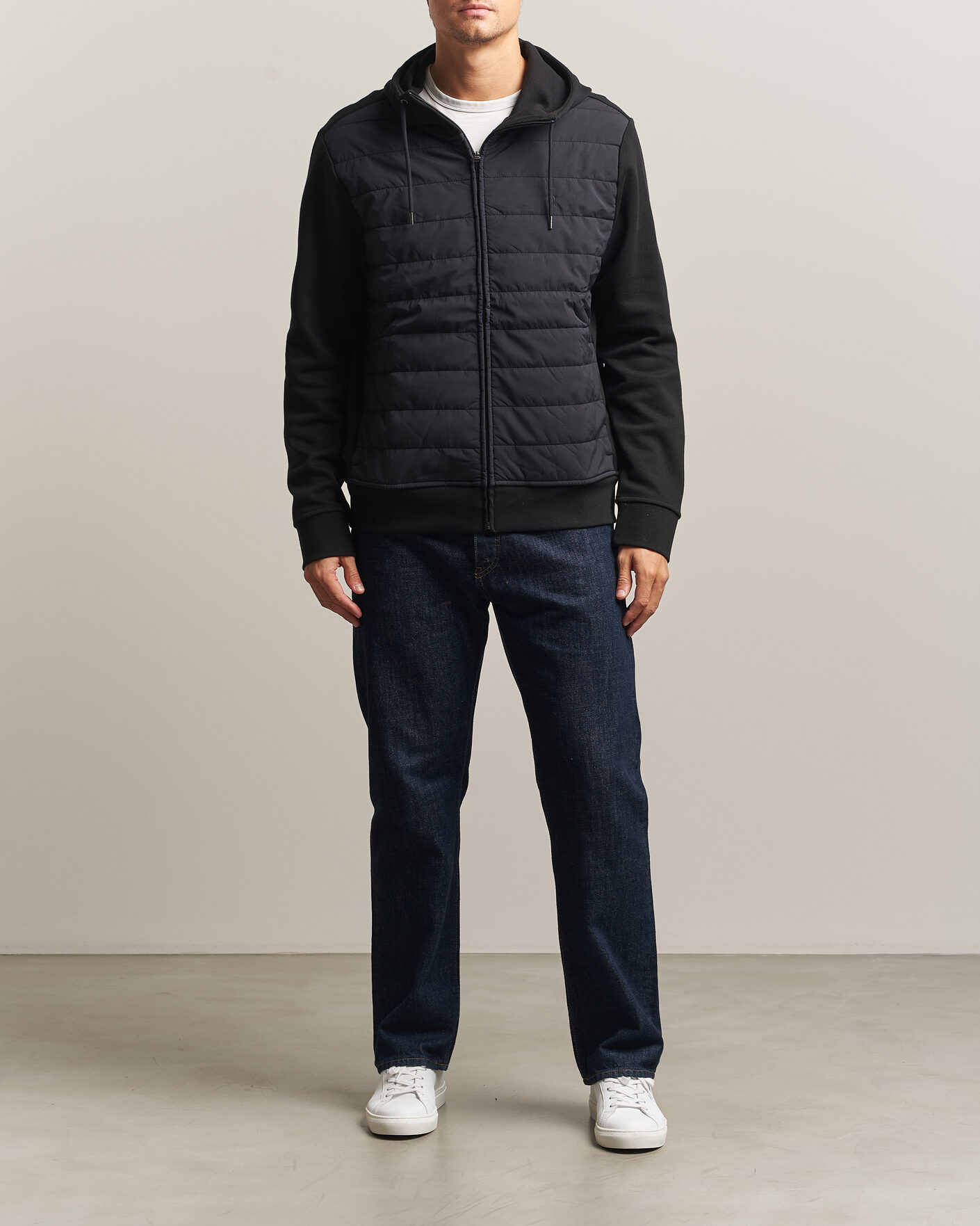 Herre | Trøjer | Polo Ralph Lauren | Double Knitted Jaquard Full Zip Hoodie Polo Black