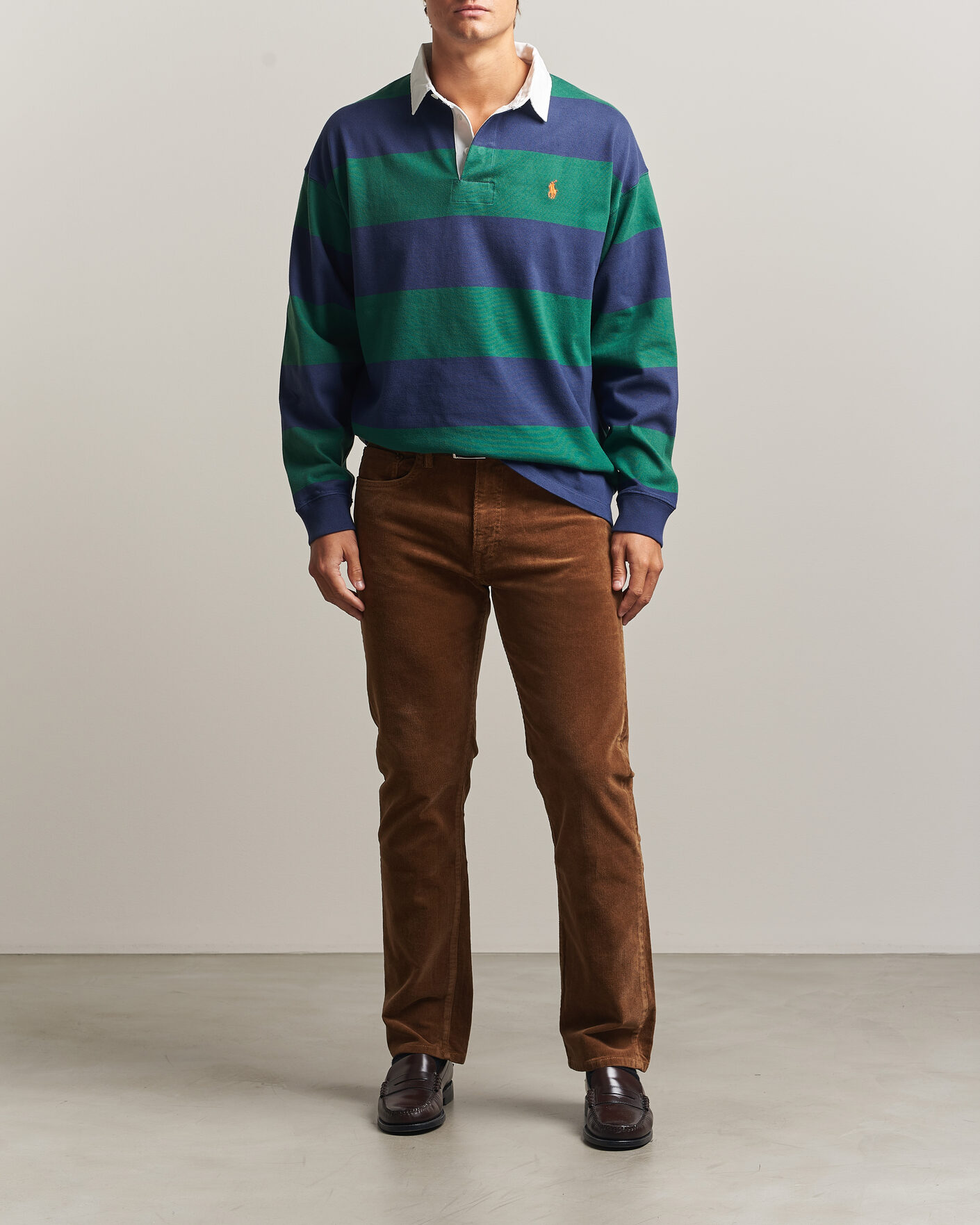 Herre | Trøjer | Polo Ralph Lauren | Jersey Knitted Rugby Pullover Green/Cobolt