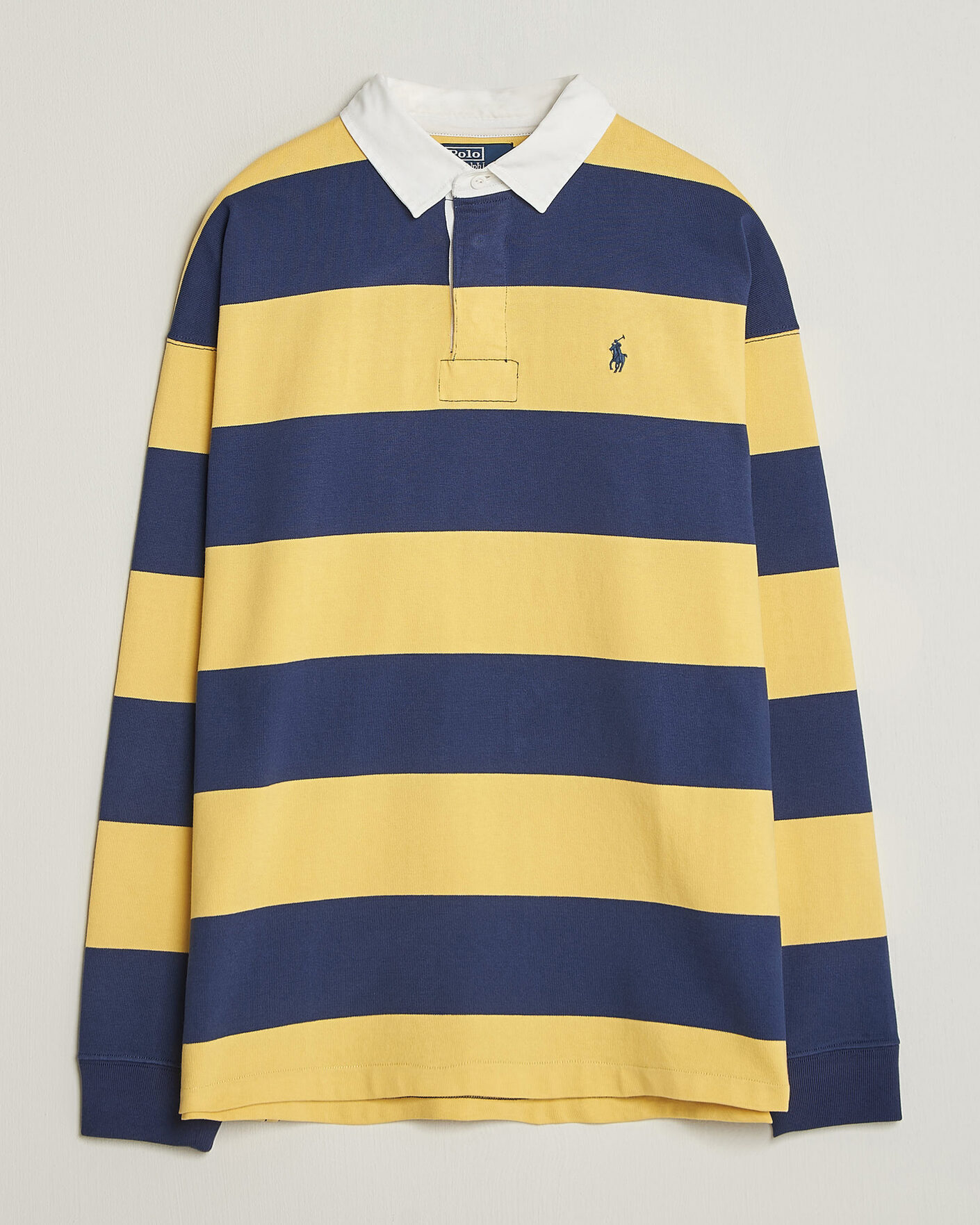 Herre | Trøjer | Polo Ralph Lauren | Jersey Knitted Rugby Pullover Yellow/Cobolt