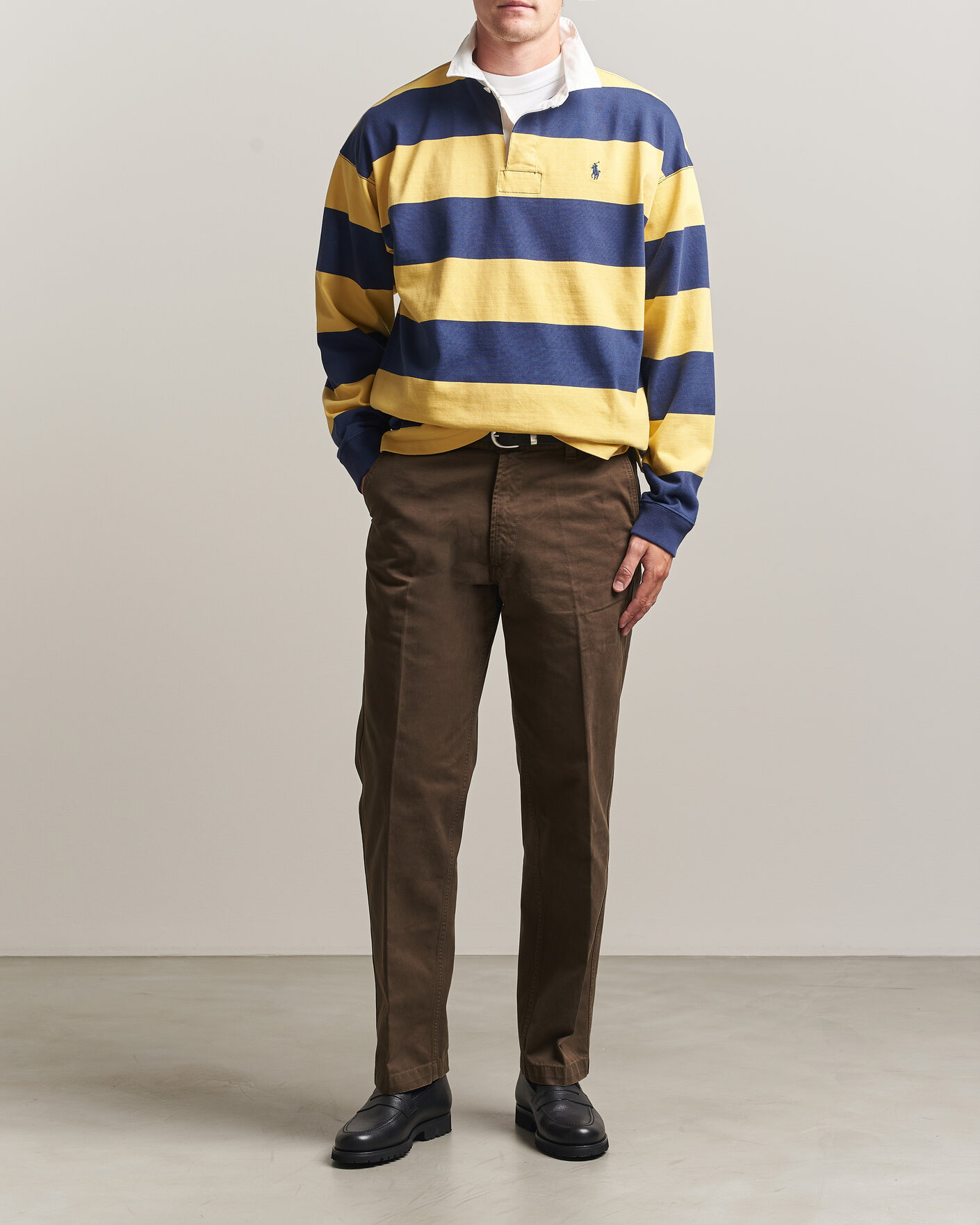 Herre | Trøjer | Polo Ralph Lauren | Jersey Knitted Rugby Pullover Yellow/Cobolt