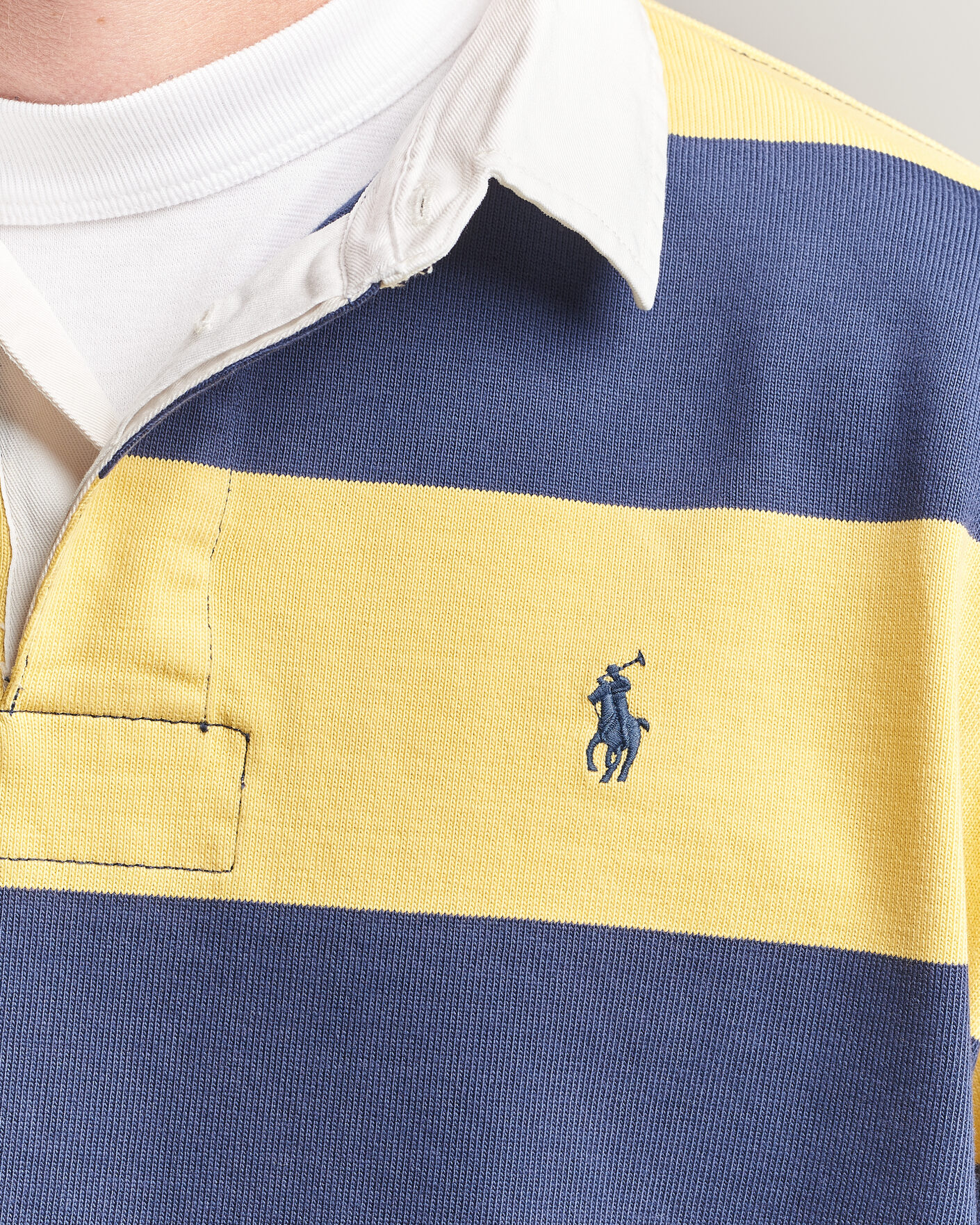 Herre | Trøjer | Polo Ralph Lauren | Jersey Knitted Rugby Pullover Yellow/Cobolt