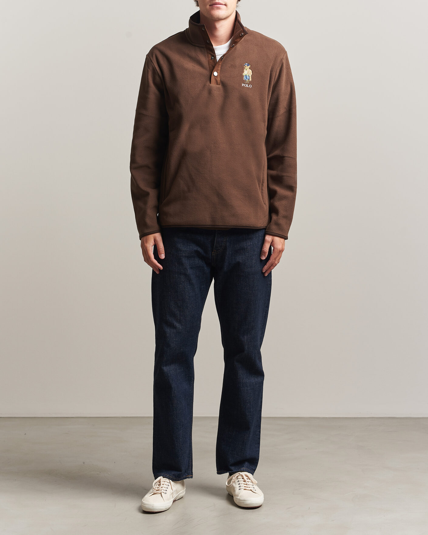 Herre | Trøjer | Polo Ralph Lauren | Fleece Pullover Sweatshirt Luggage Brown