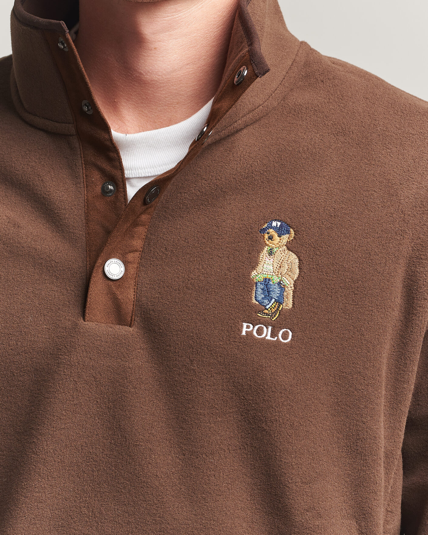 Herre | Trøjer | Polo Ralph Lauren | Fleece Pullover Sweatshirt Luggage Brown