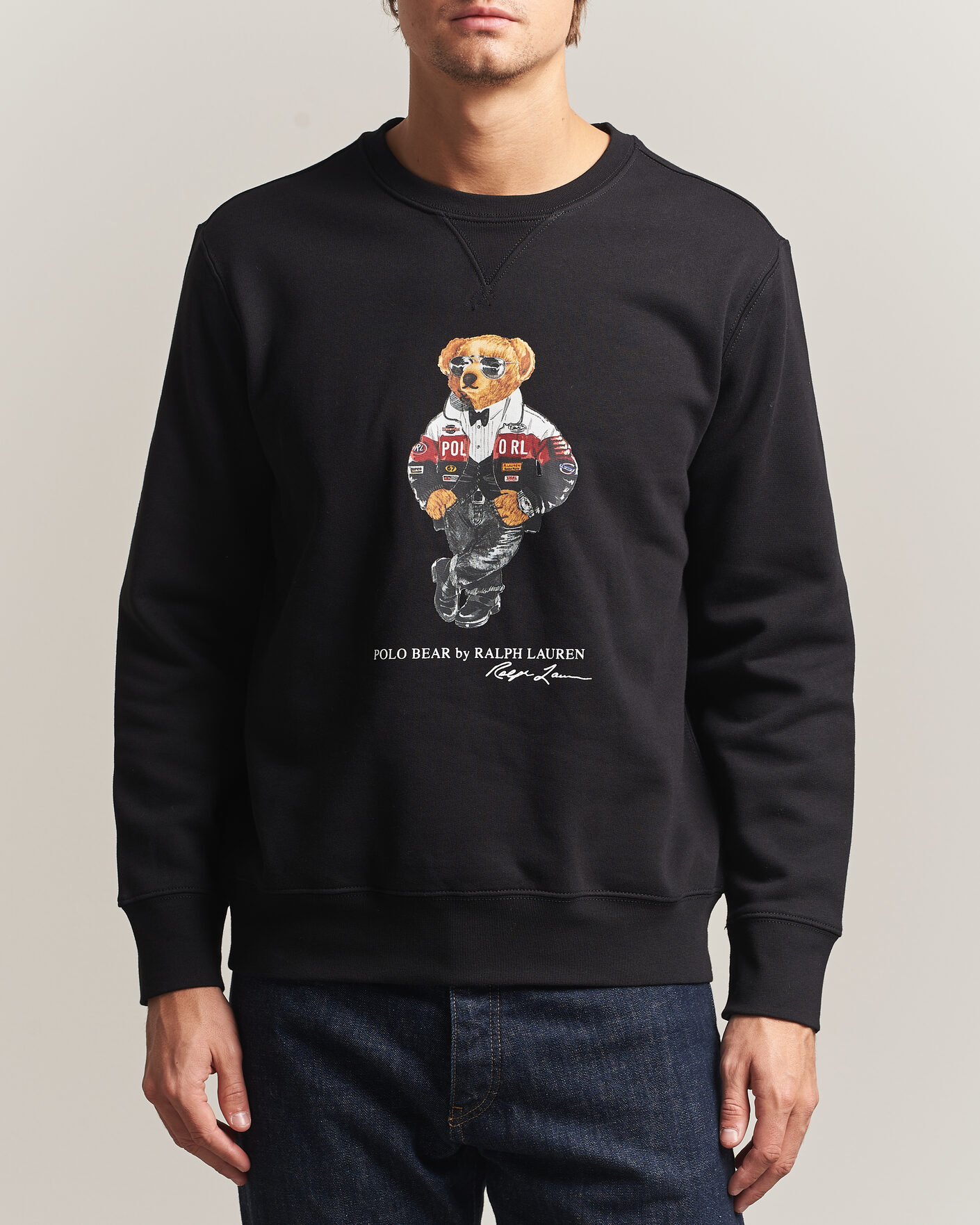 Herre | Trøjer | Polo Ralph Lauren | Fleece Bear Sweatshirt Polo Black