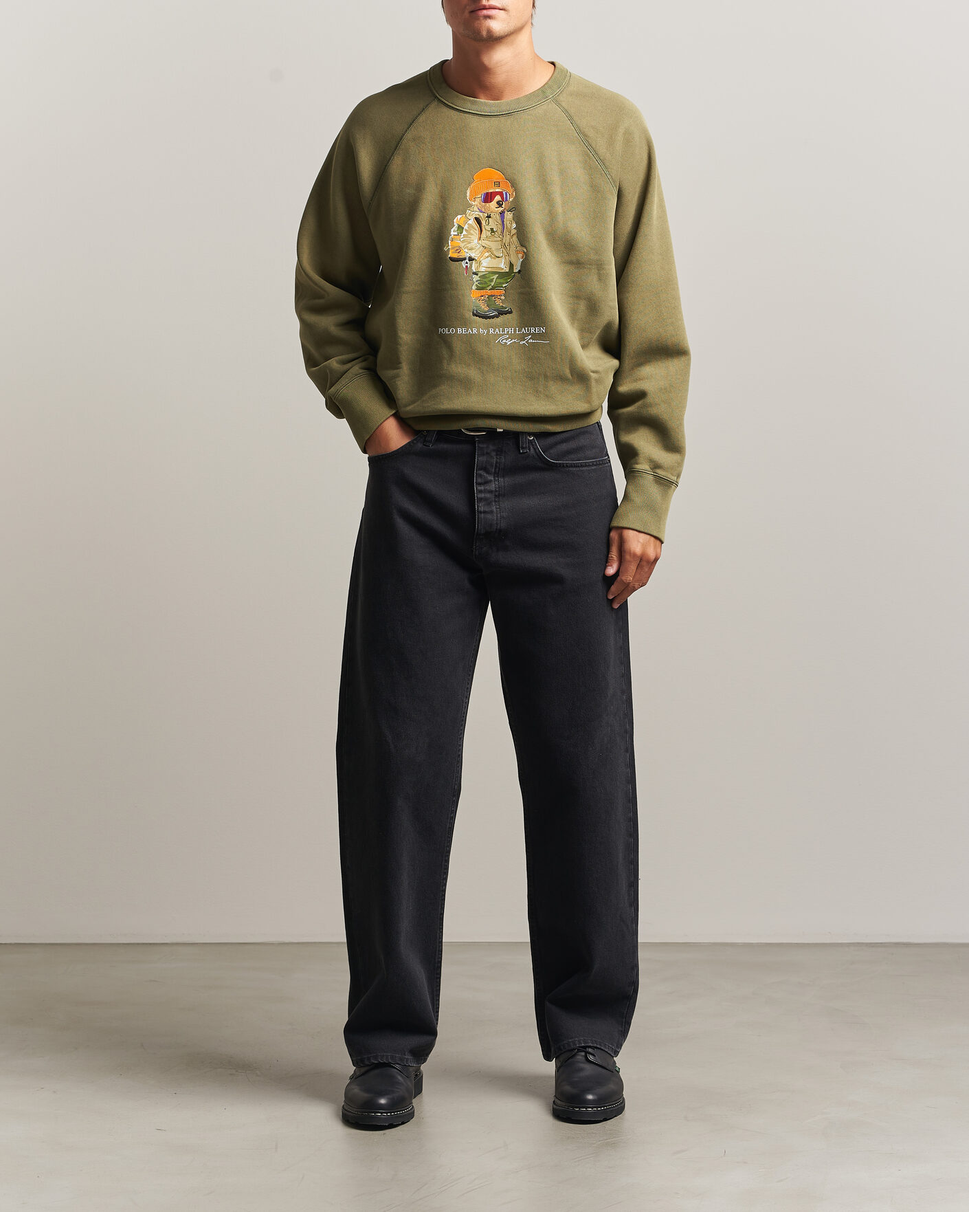 Herre | Trøjer | Polo Ralph Lauren | Fleece Bear Sweatshirt Cruise Olive