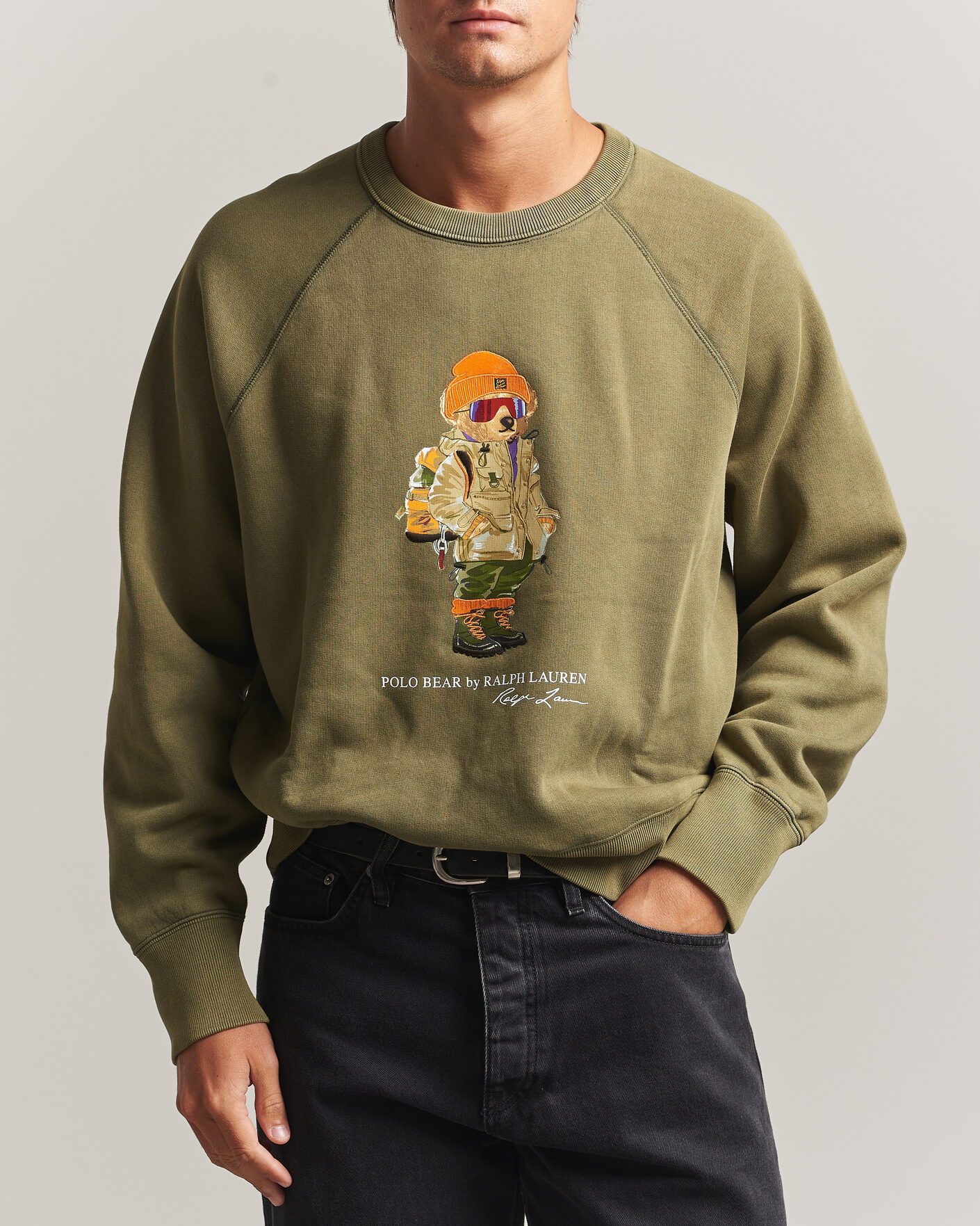 Herre | Trøjer | Polo Ralph Lauren | Fleece Bear Sweatshirt Cruise Olive