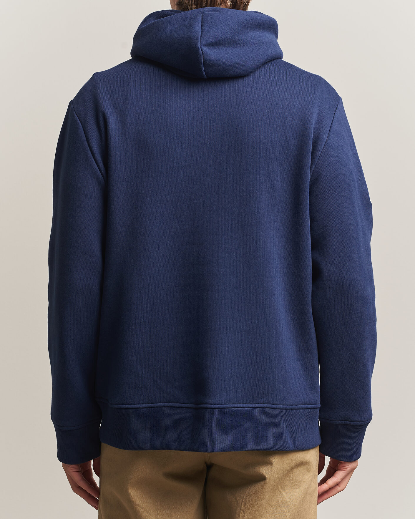 Herre | Trøjer | Polo Ralph Lauren | Diagonal Stripe Big Pony Hoodie Newport Navy