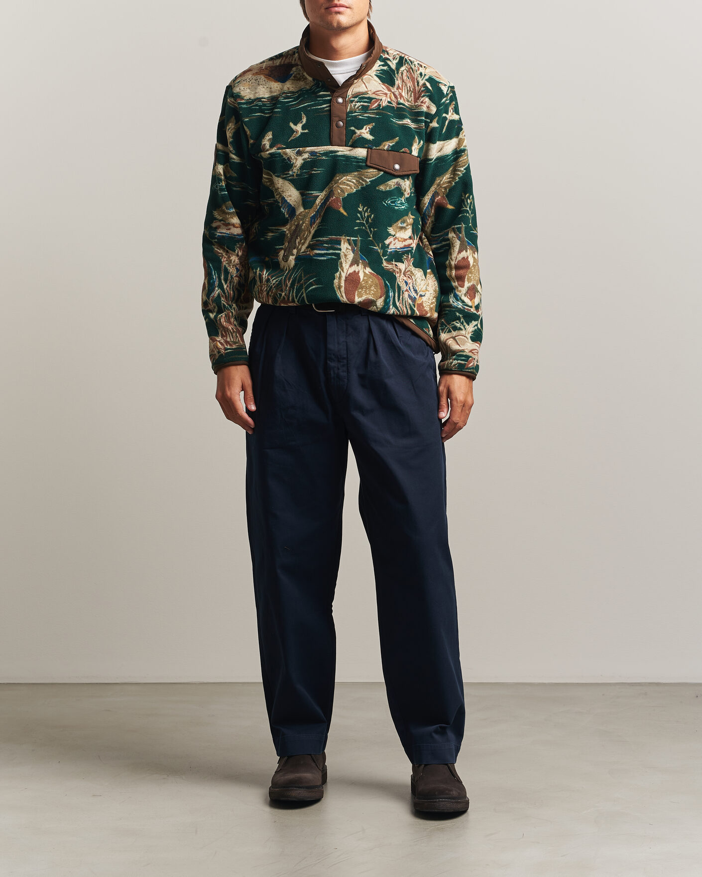 Herre | Trøjer | Polo Ralph Lauren | Printed Vintage Fleece Pullover Duck Pond Scenic