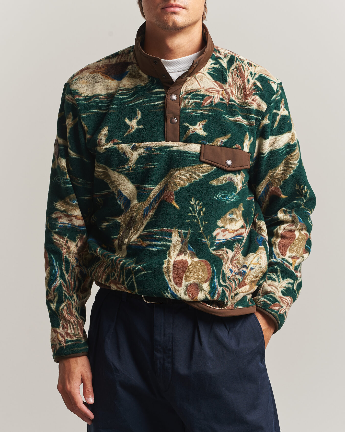 Herre | Trøjer | Polo Ralph Lauren | Printed Vintage Fleece Pullover Duck Pond Scenic