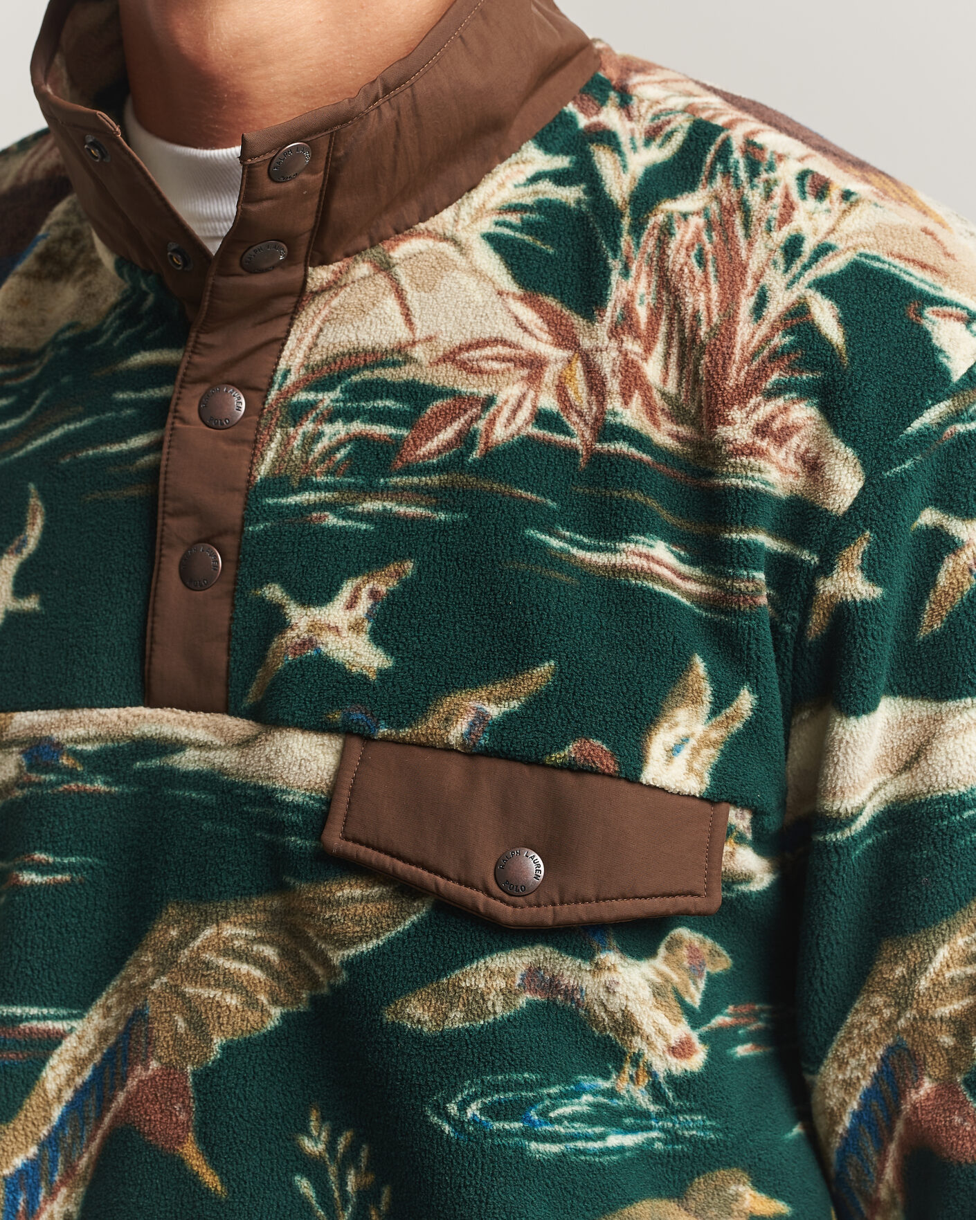Herre | Trøjer | Polo Ralph Lauren | Printed Vintage Fleece Pullover Duck Pond Scenic