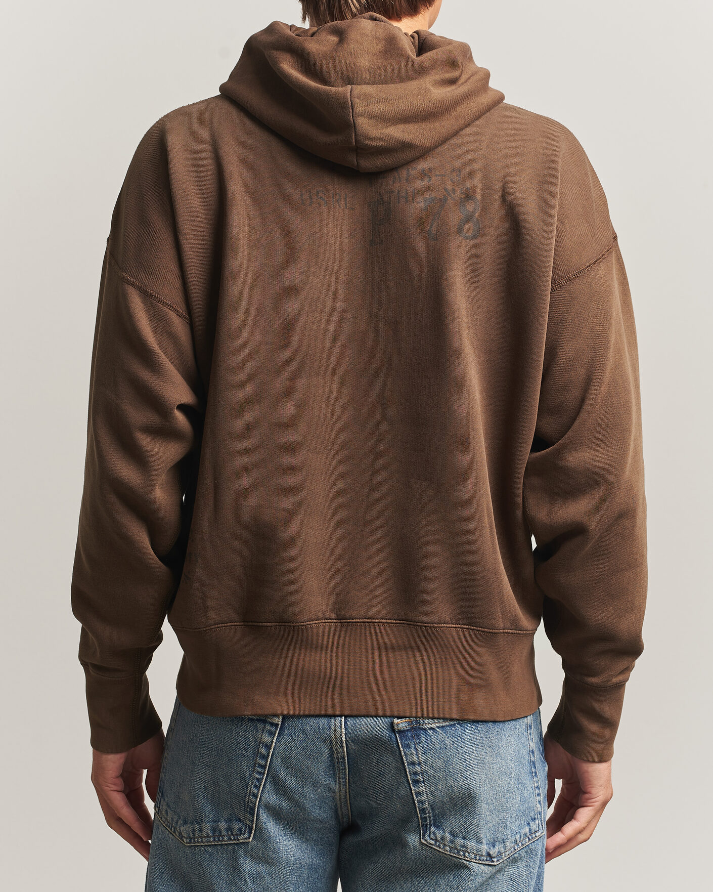 Herre | Trøjer | Polo Ralph Lauren | Fleece Printed Hoodie Court Brown