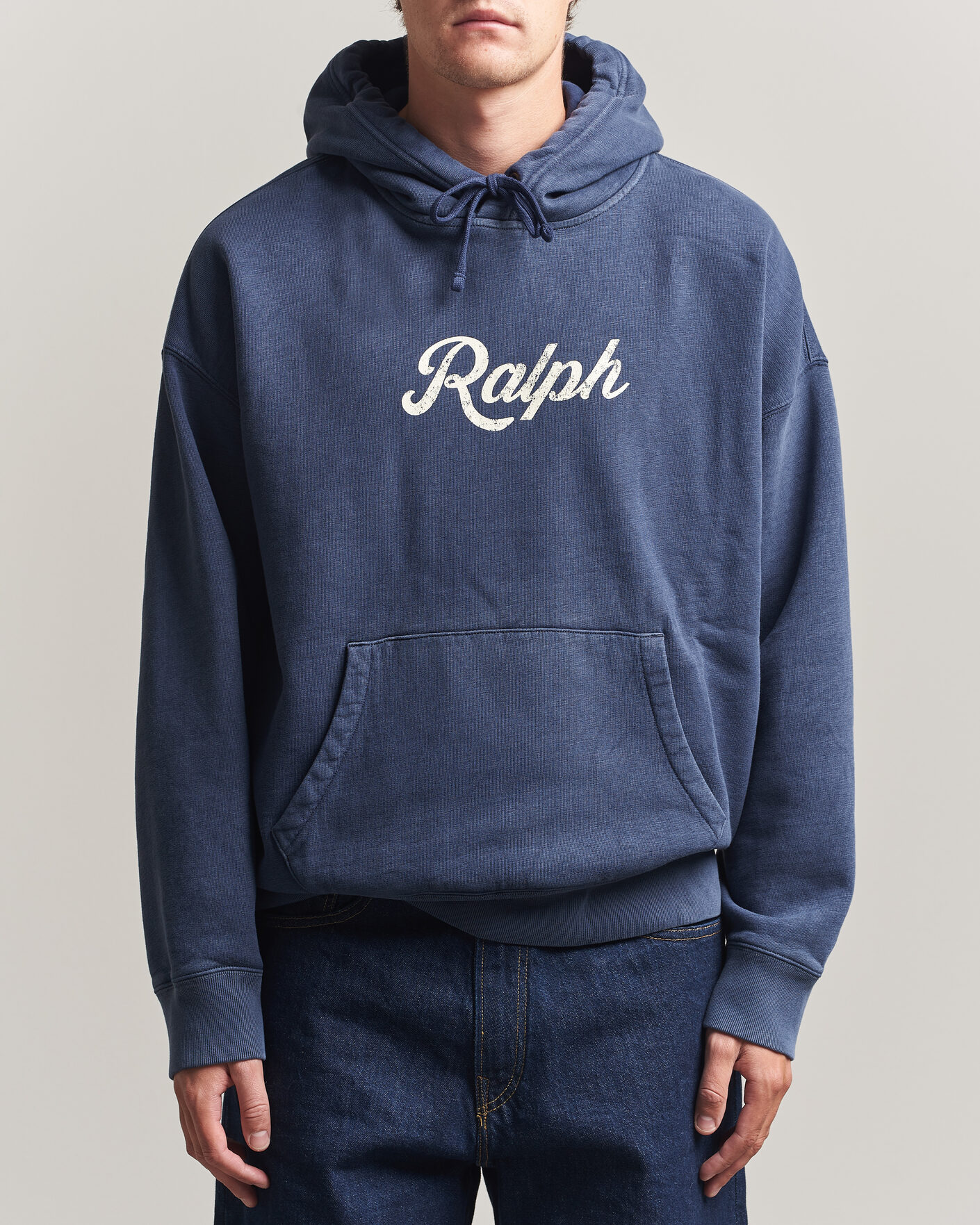 Herre | Trøjer | Polo Ralph Lauren | Vintage Fleece Logo Hoodie Dark Cobalt