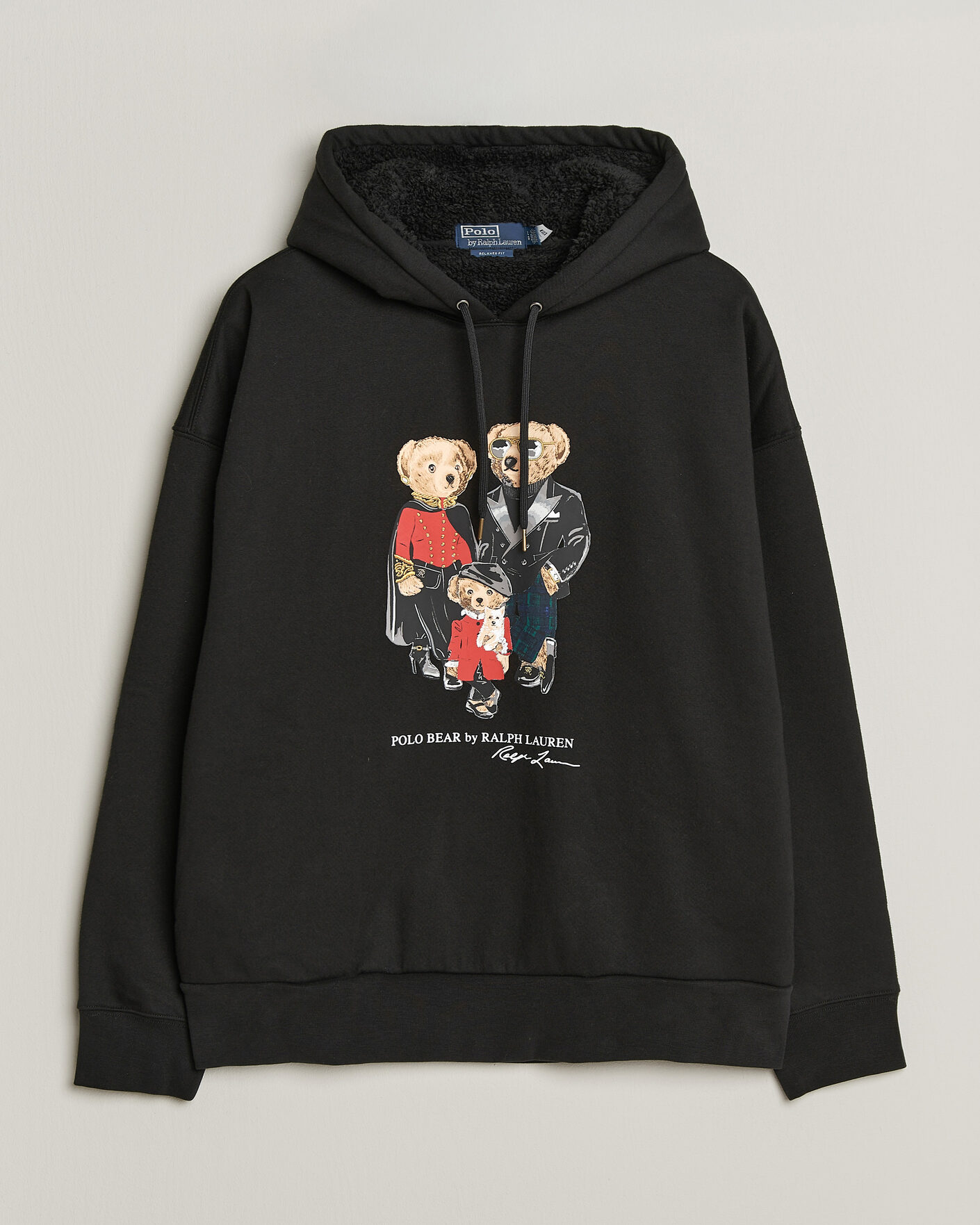 Herre | Trøjer | Polo Ralph Lauren | Magic Fleece Bear Hoodie Polo Black
