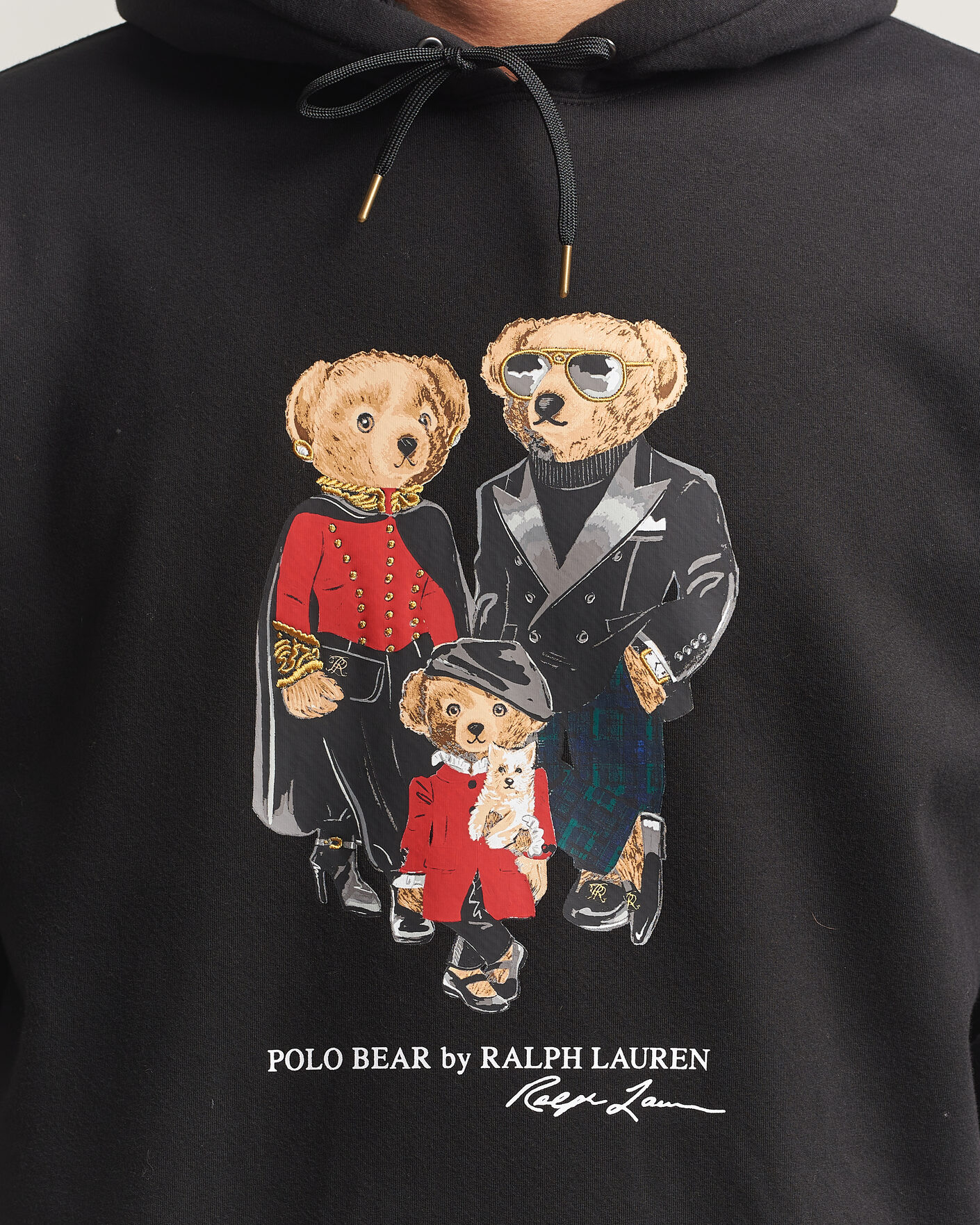 Herre | Trøjer | Polo Ralph Lauren | Magic Fleece Bear Hoodie Polo Black