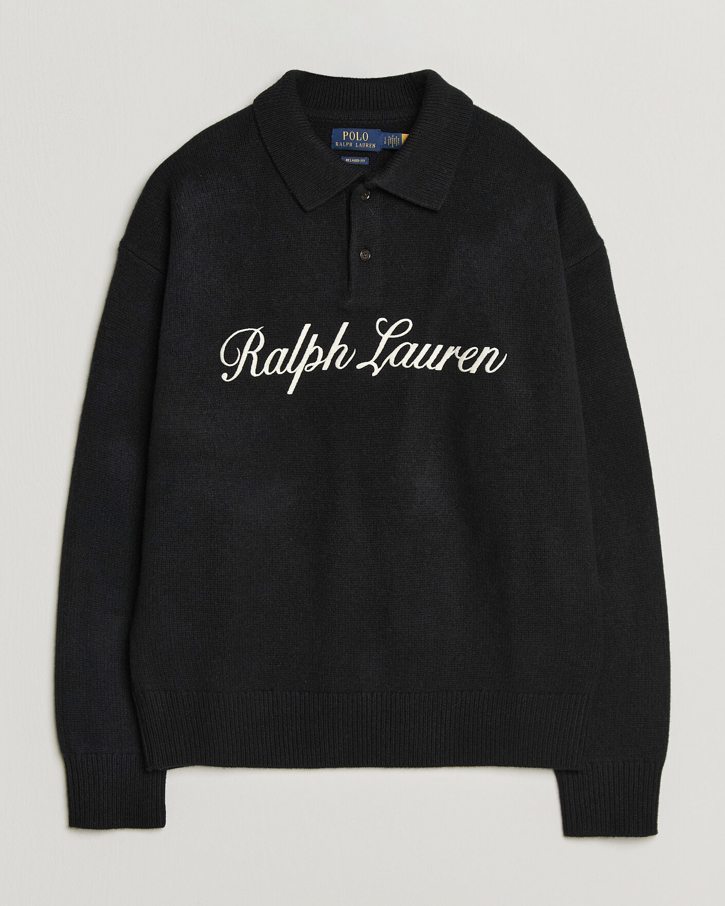 Herre | Trøjer | Polo Ralph Lauren | Wool/Alpaca Rugby Sweater Polo Black