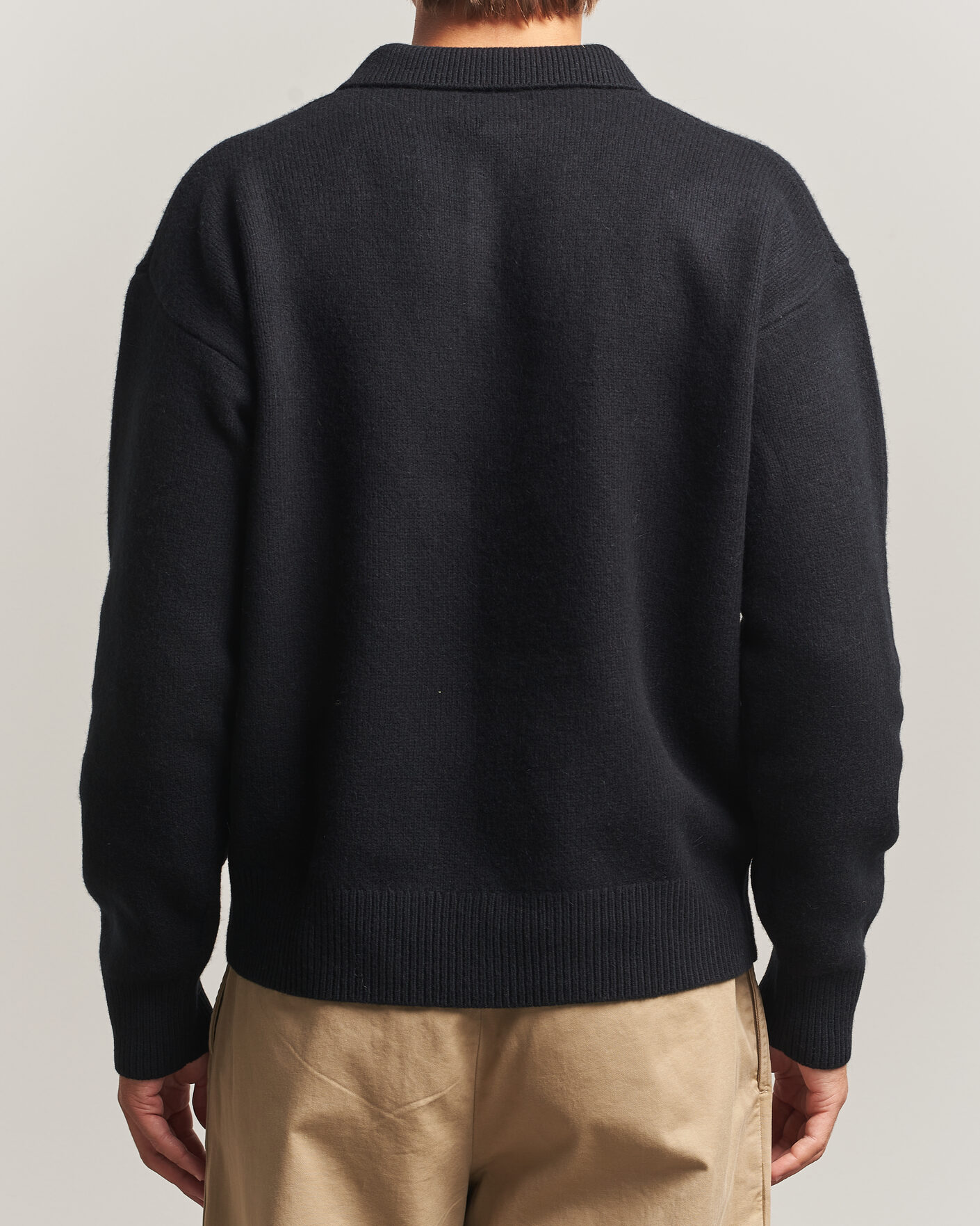 Herre | Trøjer | Polo Ralph Lauren | Wool/Alpaca Rugby Sweater Polo Black