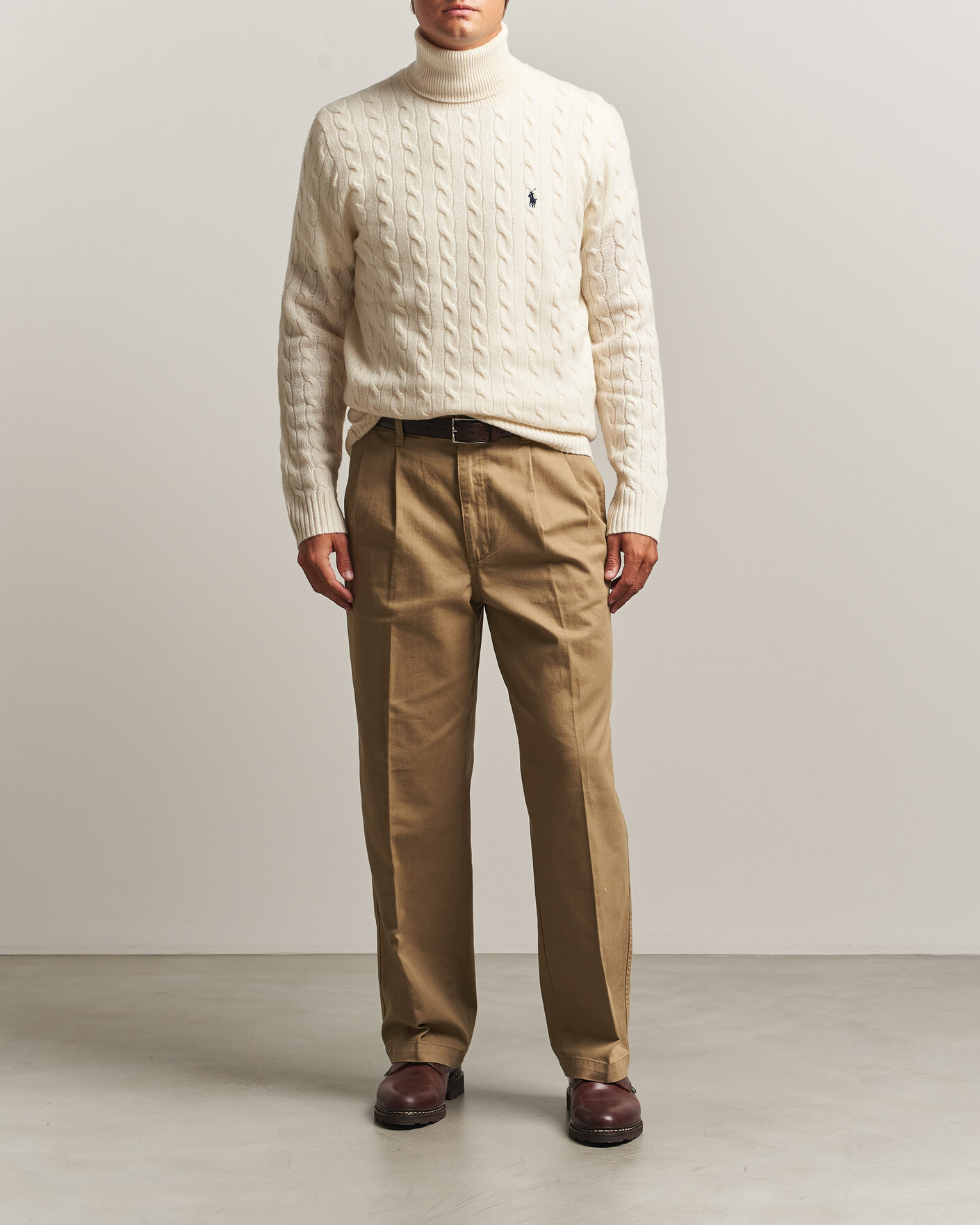 Herre | Trøjer | Polo Ralph Lauren | Wool/Cashmere Rollneck Andover Cream