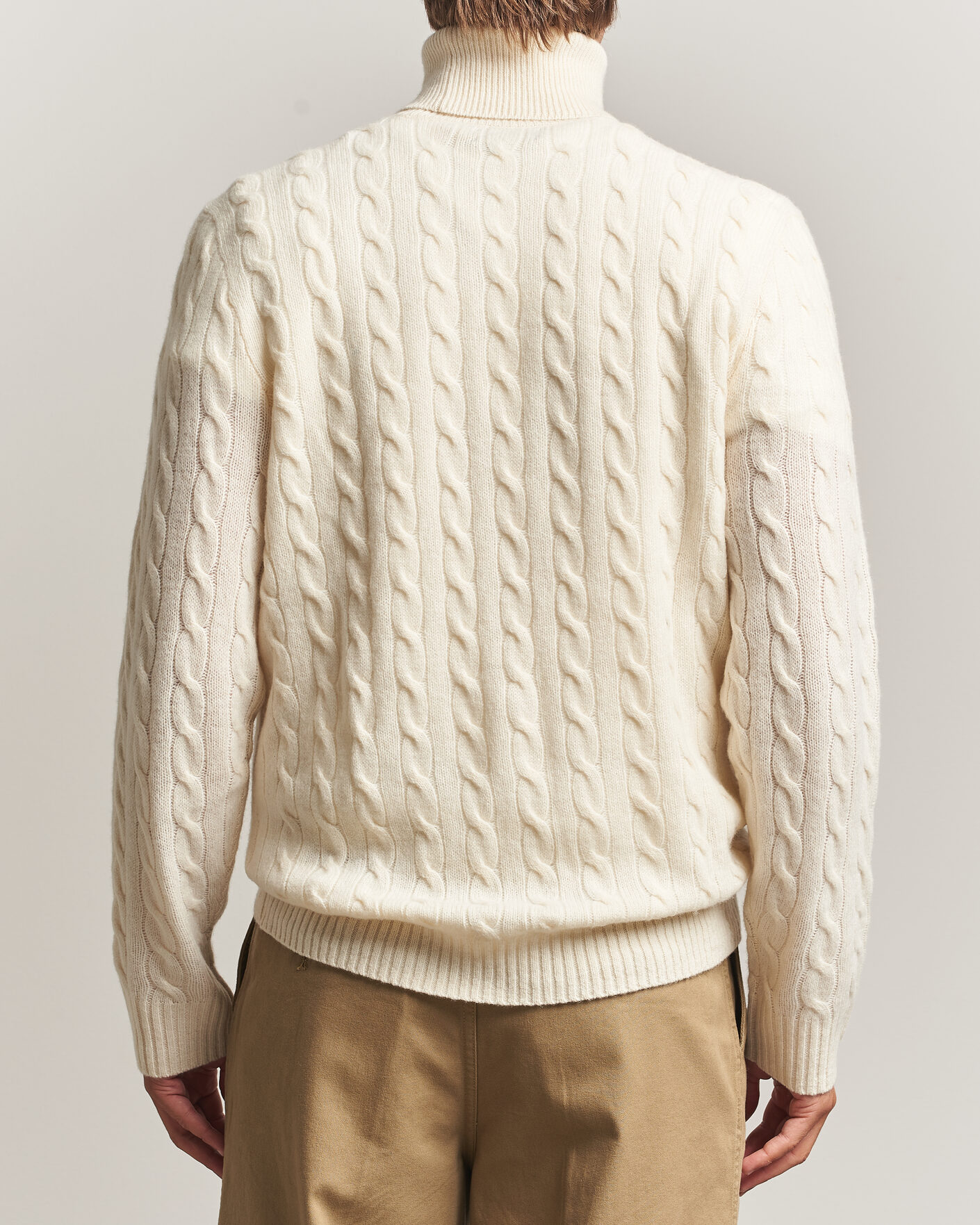Herre | Trøjer | Polo Ralph Lauren | Wool/Cashmere Rollneck Andover Cream