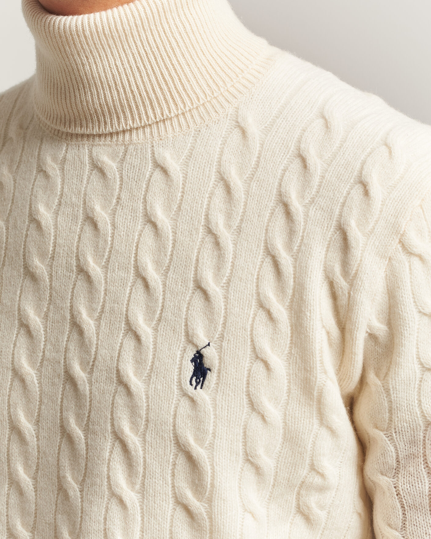 Herre | Trøjer | Polo Ralph Lauren | Wool/Cashmere Rollneck Andover Cream