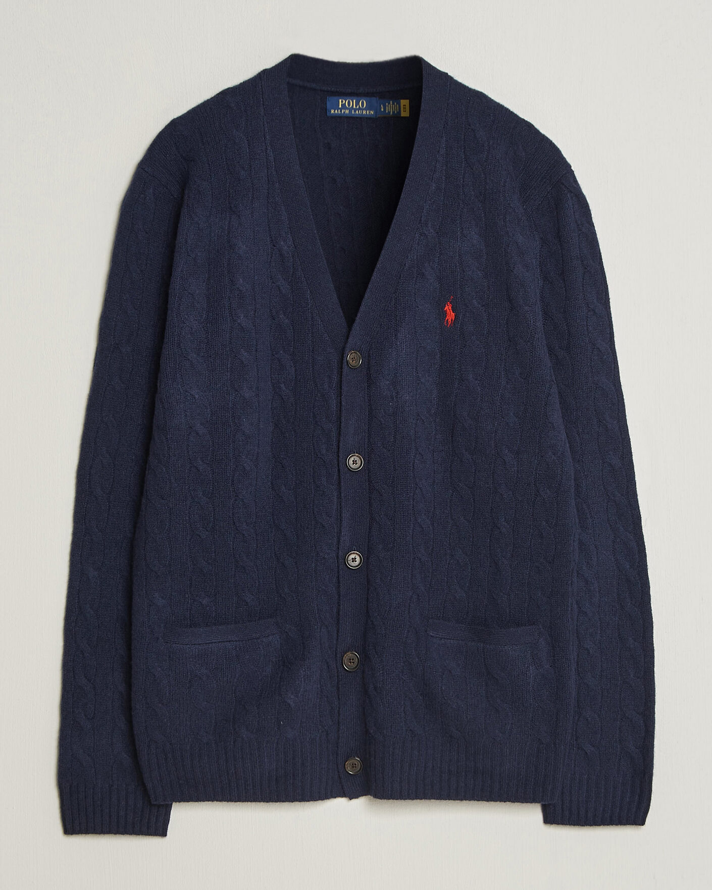Herre | Trøjer | Polo Ralph Lauren | Wool/Cashmere Cable Cardigan Hunter Navy