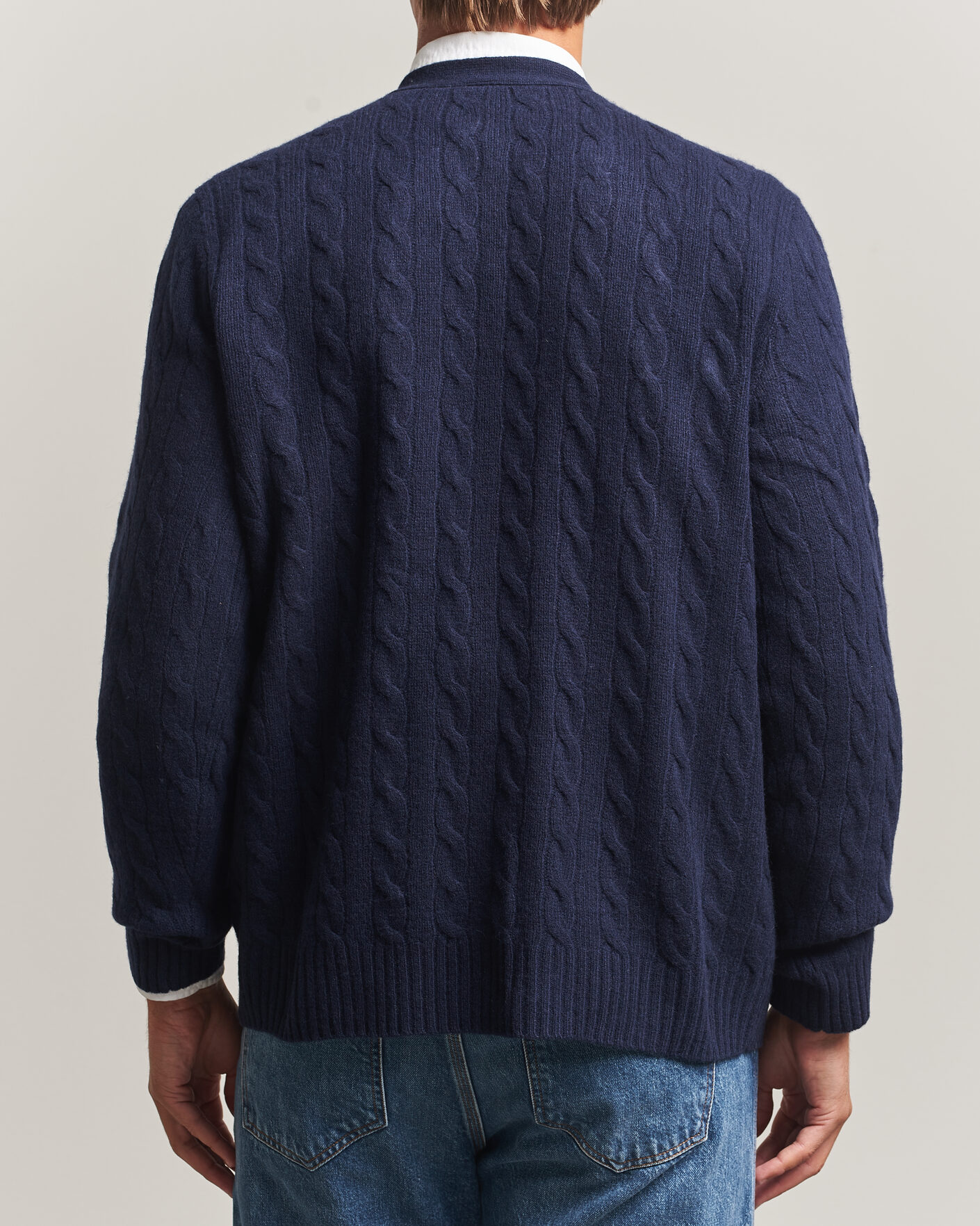 Herre | Trøjer | Polo Ralph Lauren | Wool/Cashmere Cable Cardigan Hunter Navy