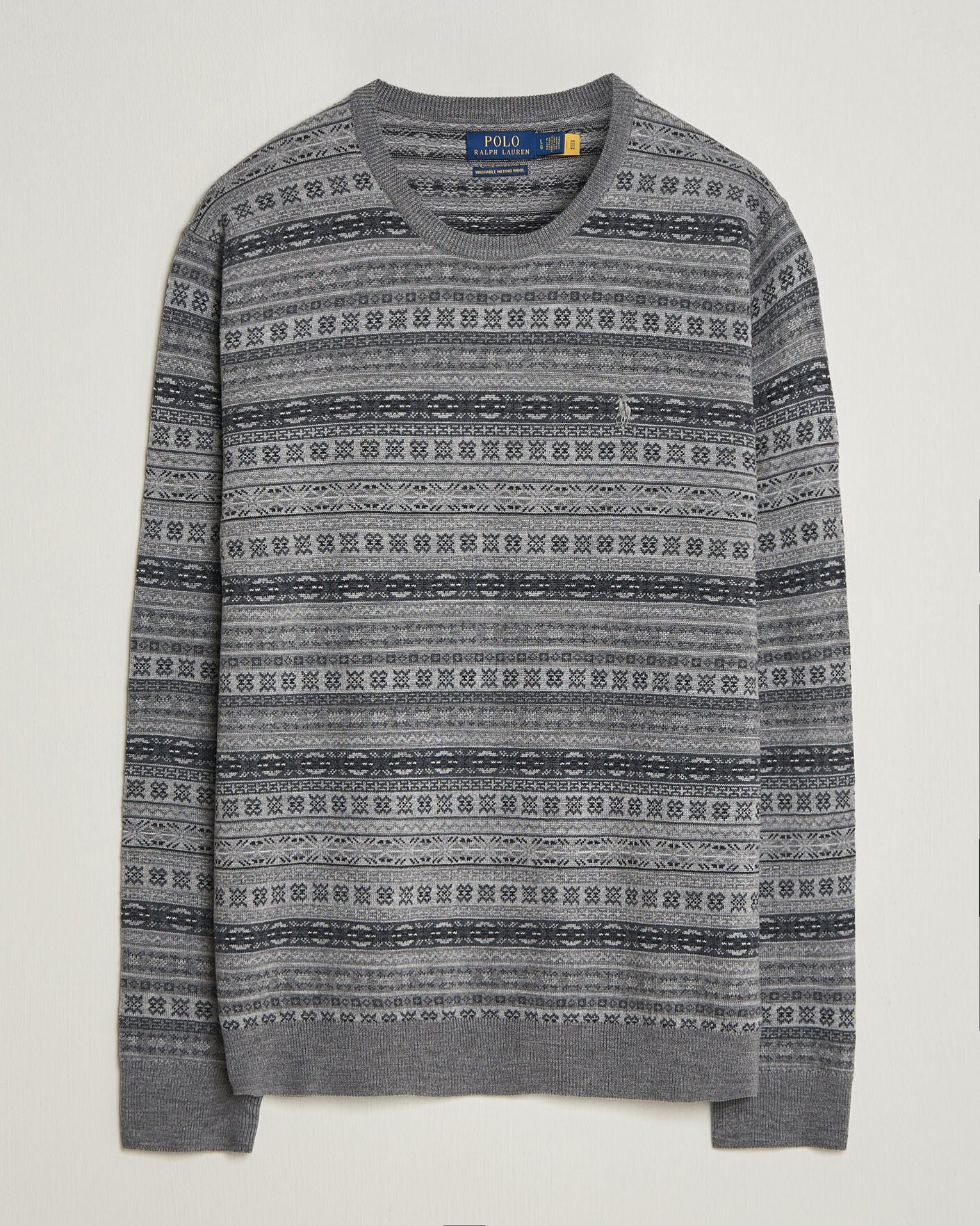 Herre | Trøjer | Polo Ralph Lauren | Fair Isle Merino Sweater Grey Combo