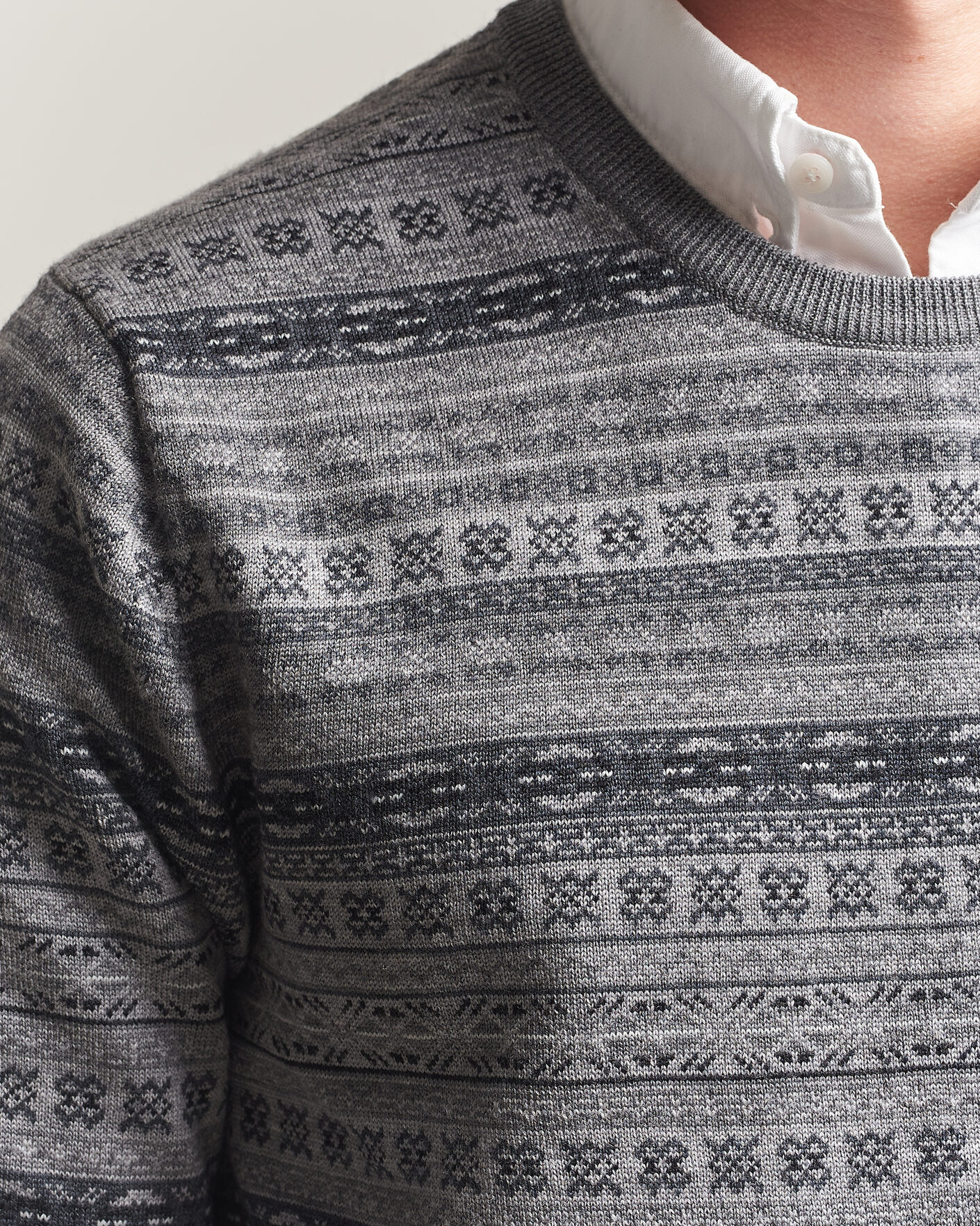 Herre | Trøjer | Polo Ralph Lauren | Fair Isle Merino Sweater Grey Combo