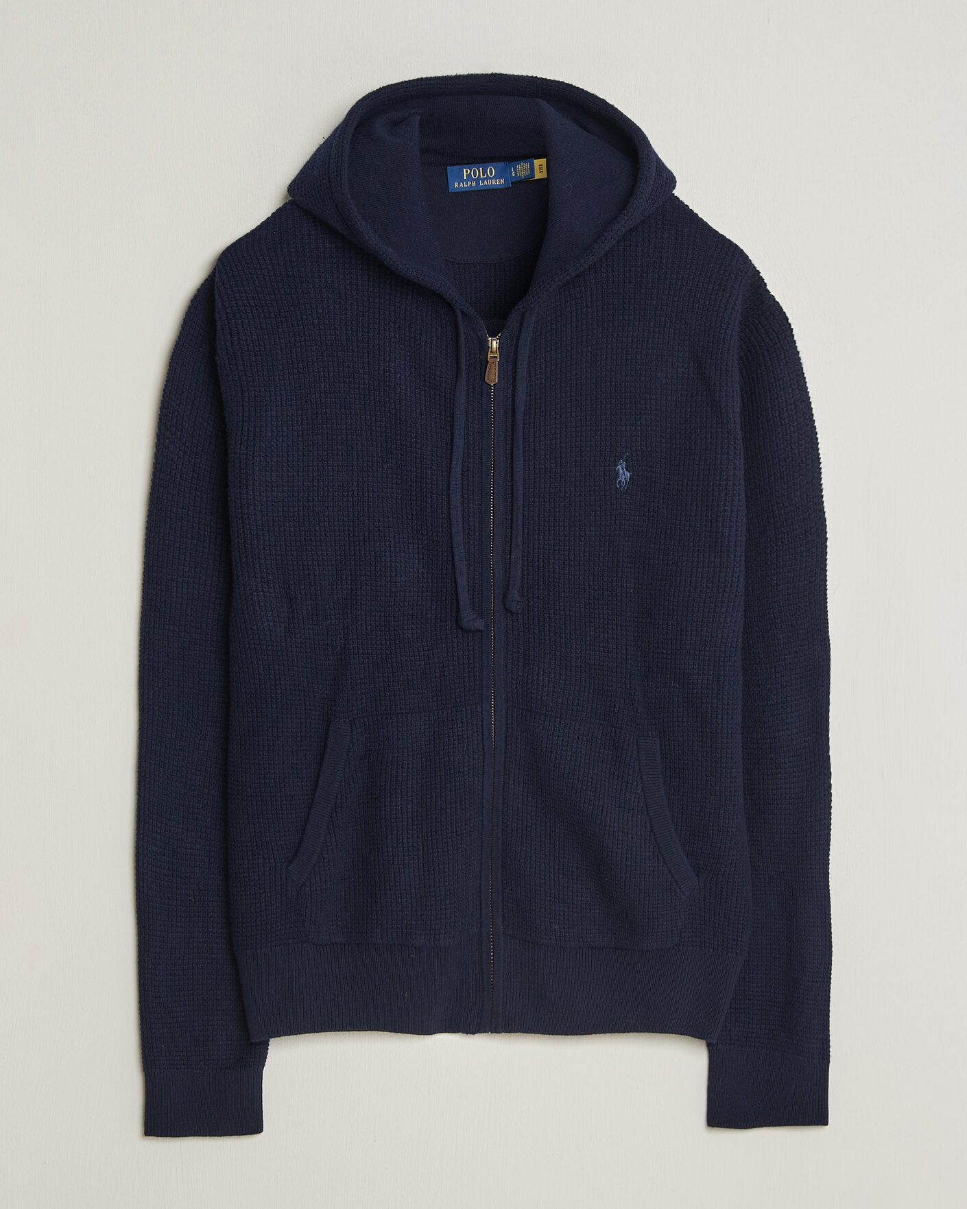 Herre | Trøjer | Polo Ralph Lauren | Cotton/Wool Full-Zip Hoodie Hunter Navy