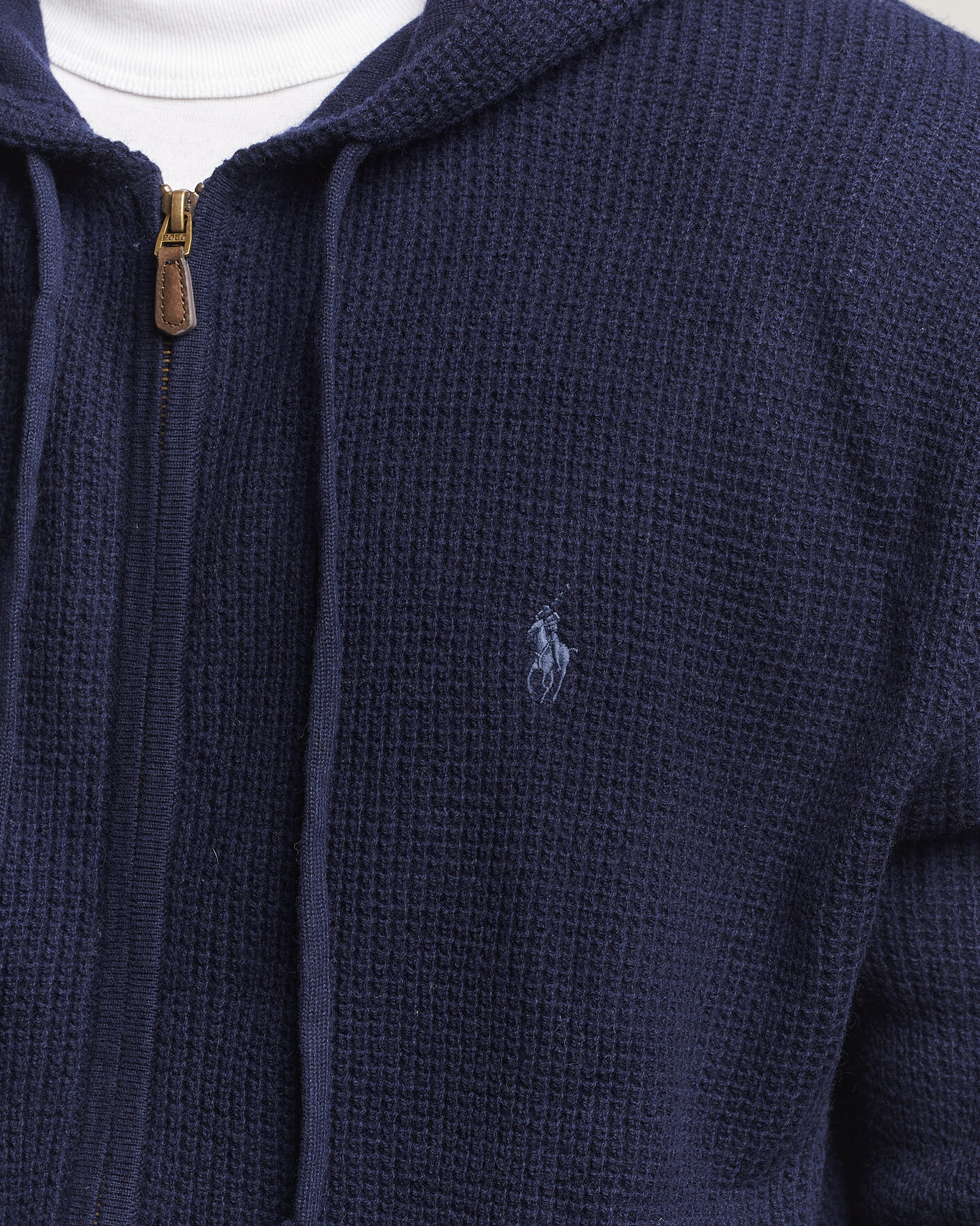 Herre | Trøjer | Polo Ralph Lauren | Cotton/Wool Full-Zip Hoodie Hunter Navy
