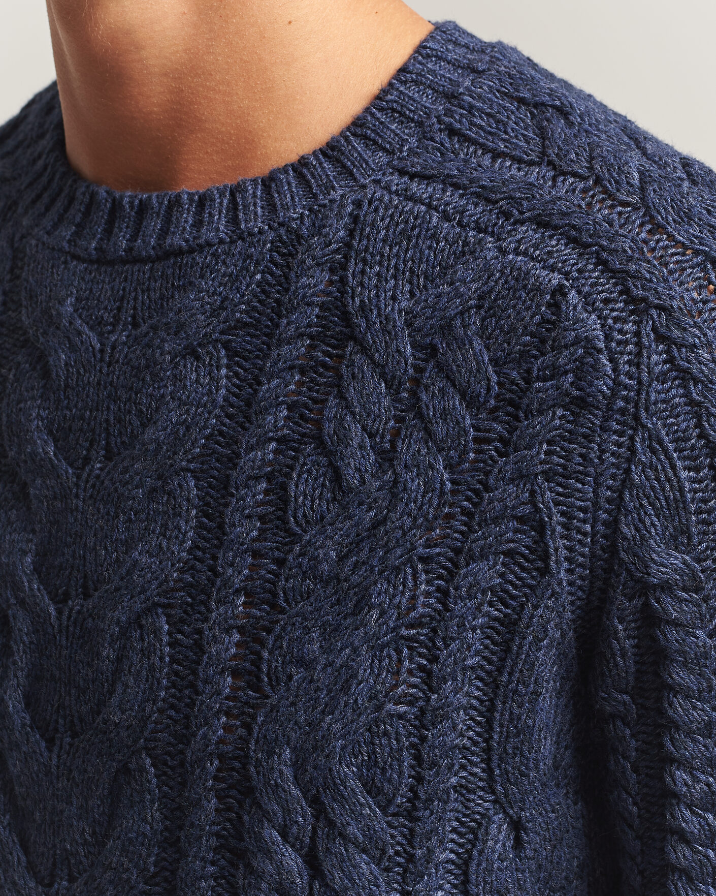 Herre | Trøjer | Polo Ralph Lauren | Cotton Marl Pullover Navy Combo